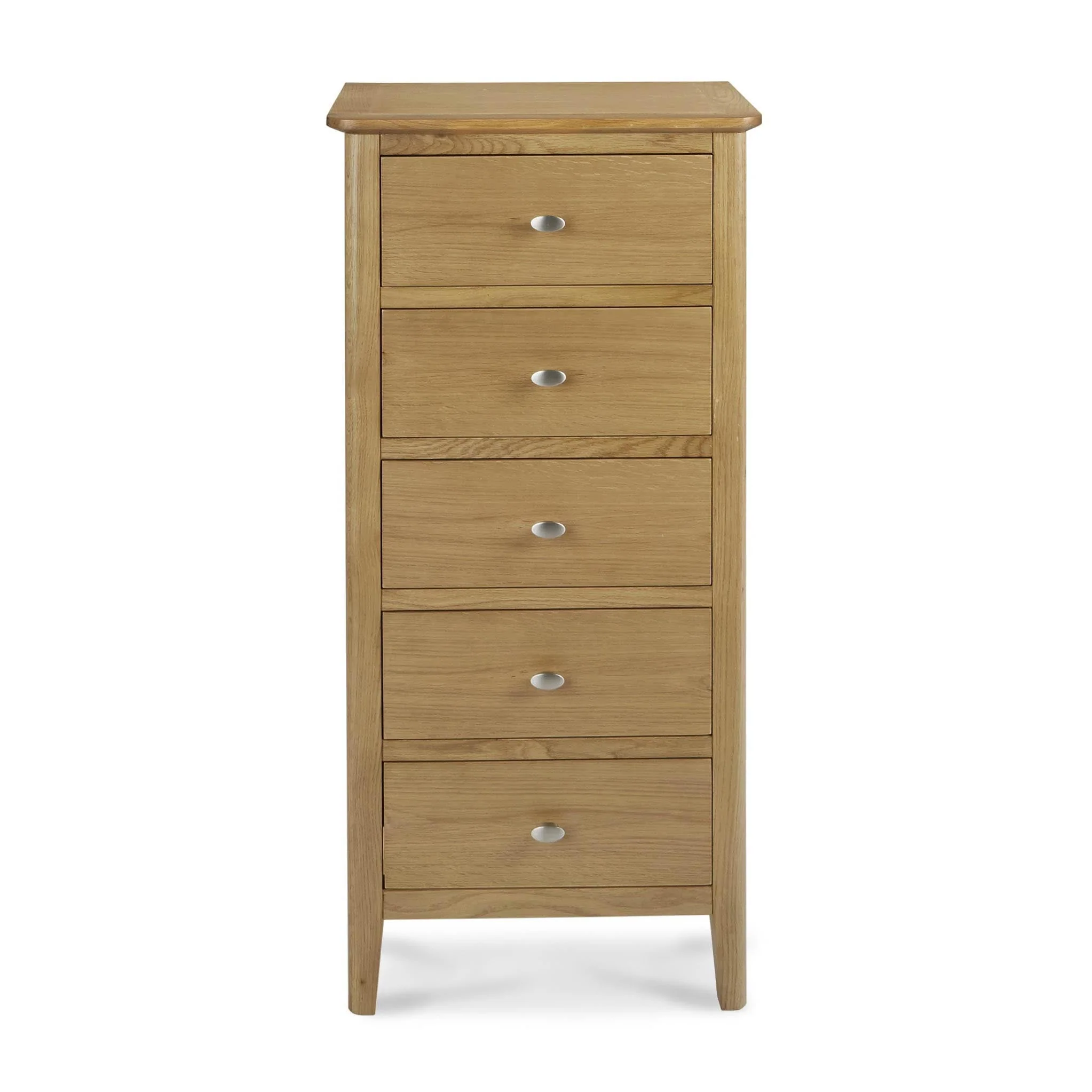 Alba Oak 5 Drawer Tallboy - Image 3