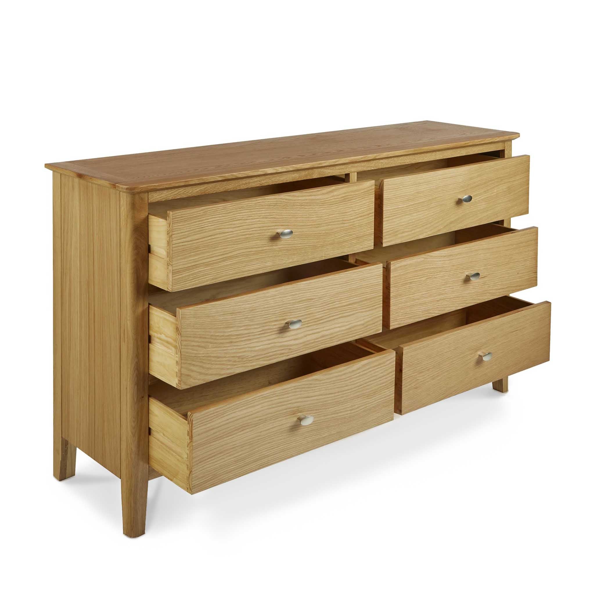 Alba Oak 6 Drawer Chest - Image 3