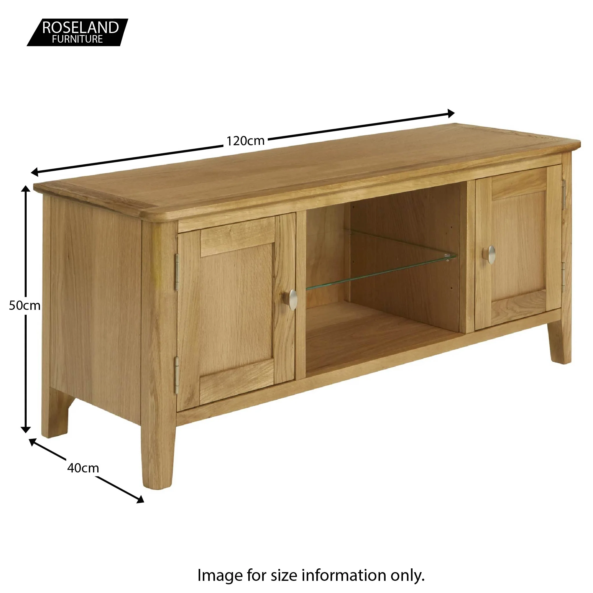 Alba Oak Large 120cm TV Stand - Image 13