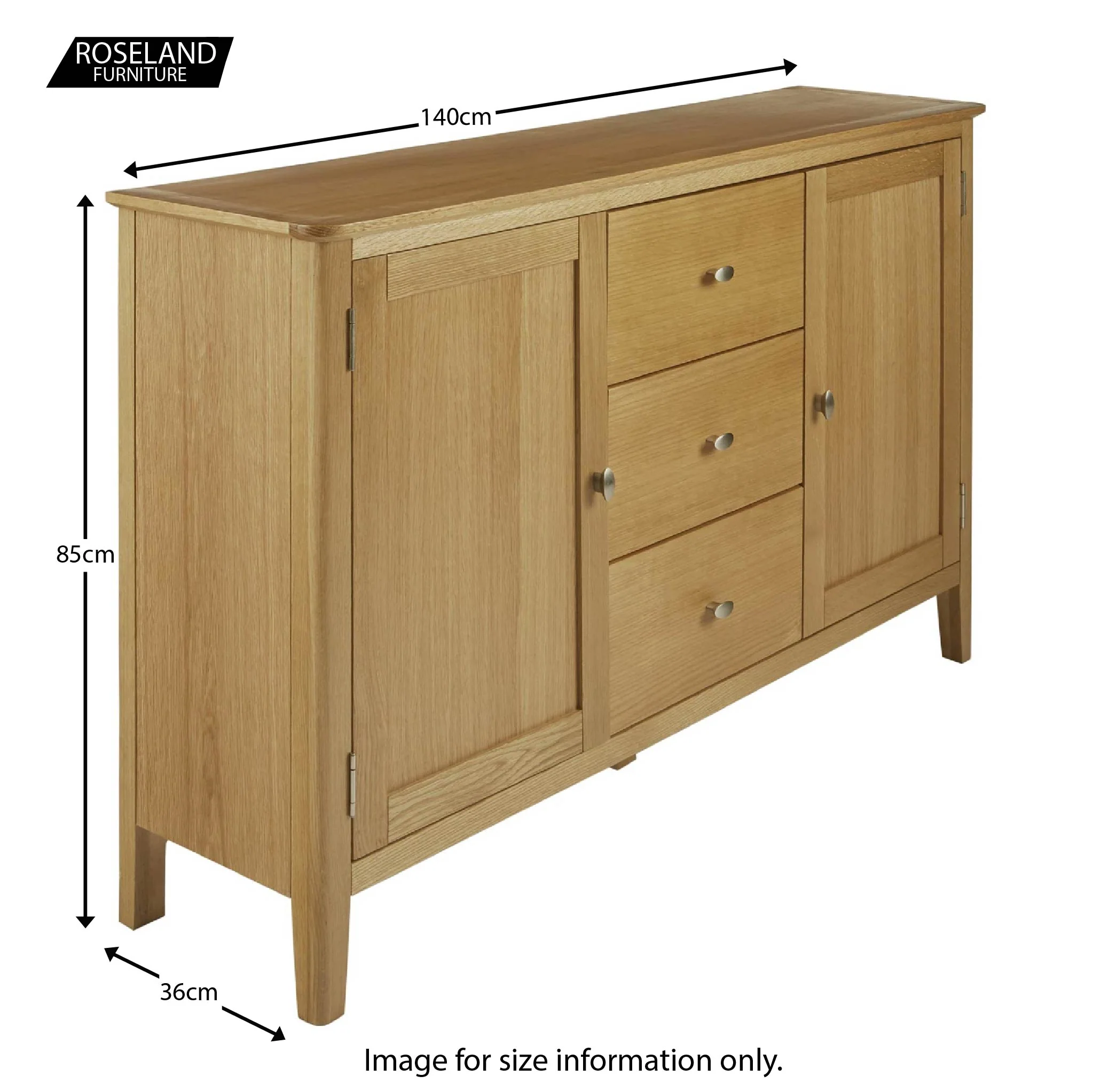 Alba Oak Large Sideboard - Image 11