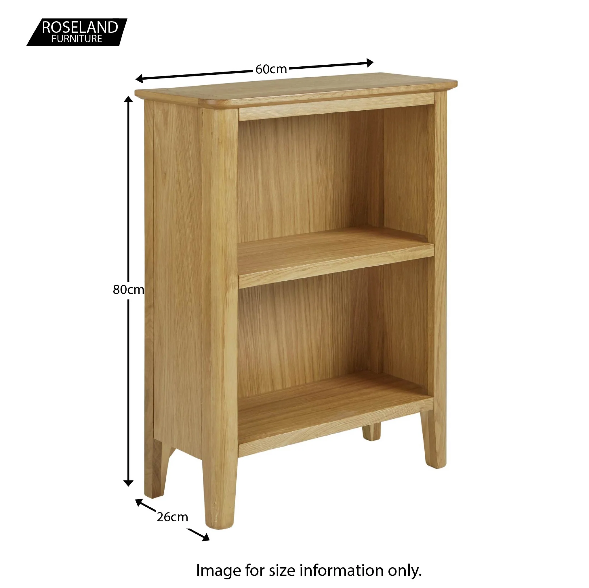 Alba Oak Small Bookcase - Image 7