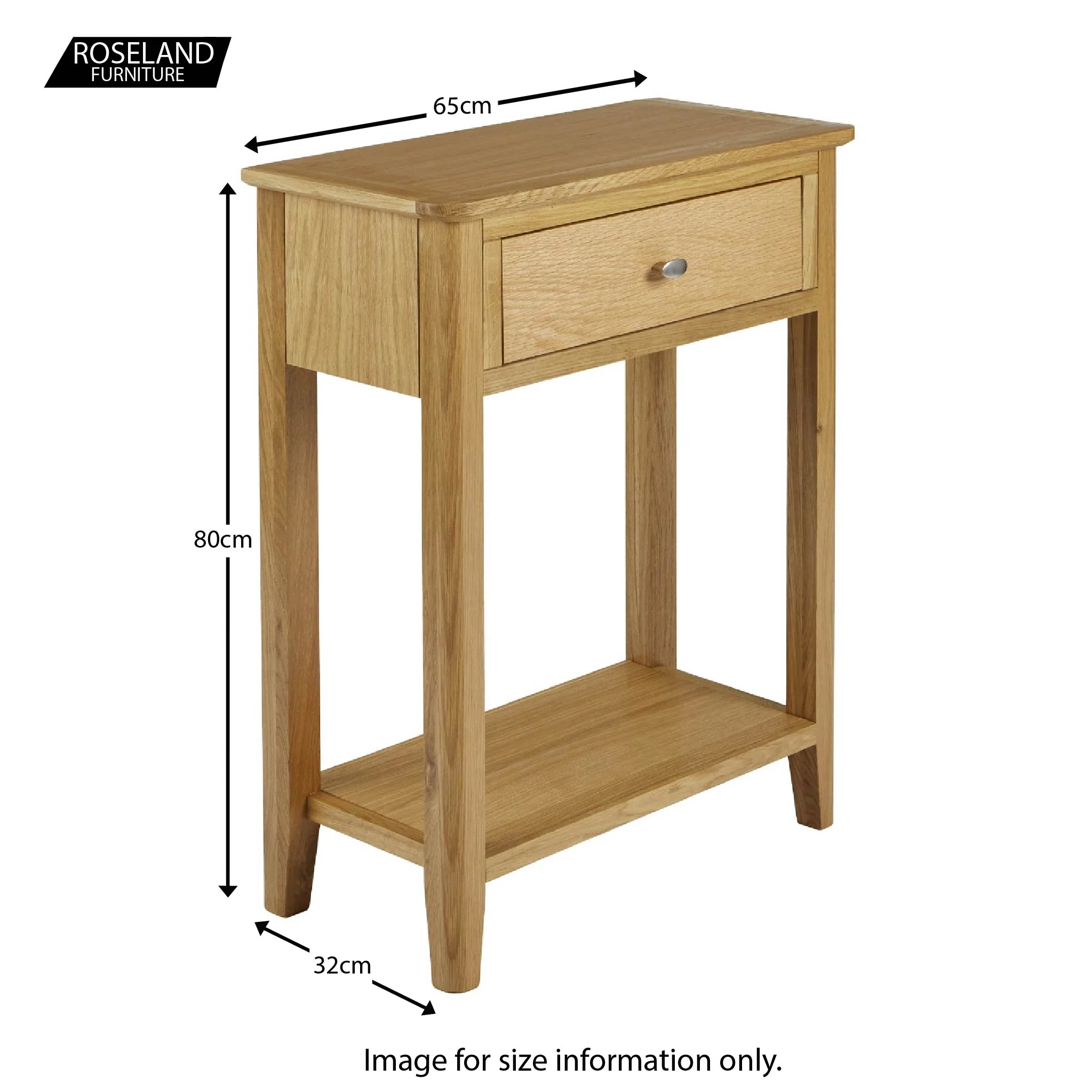 Alba Oak Telephone Table - Image 12