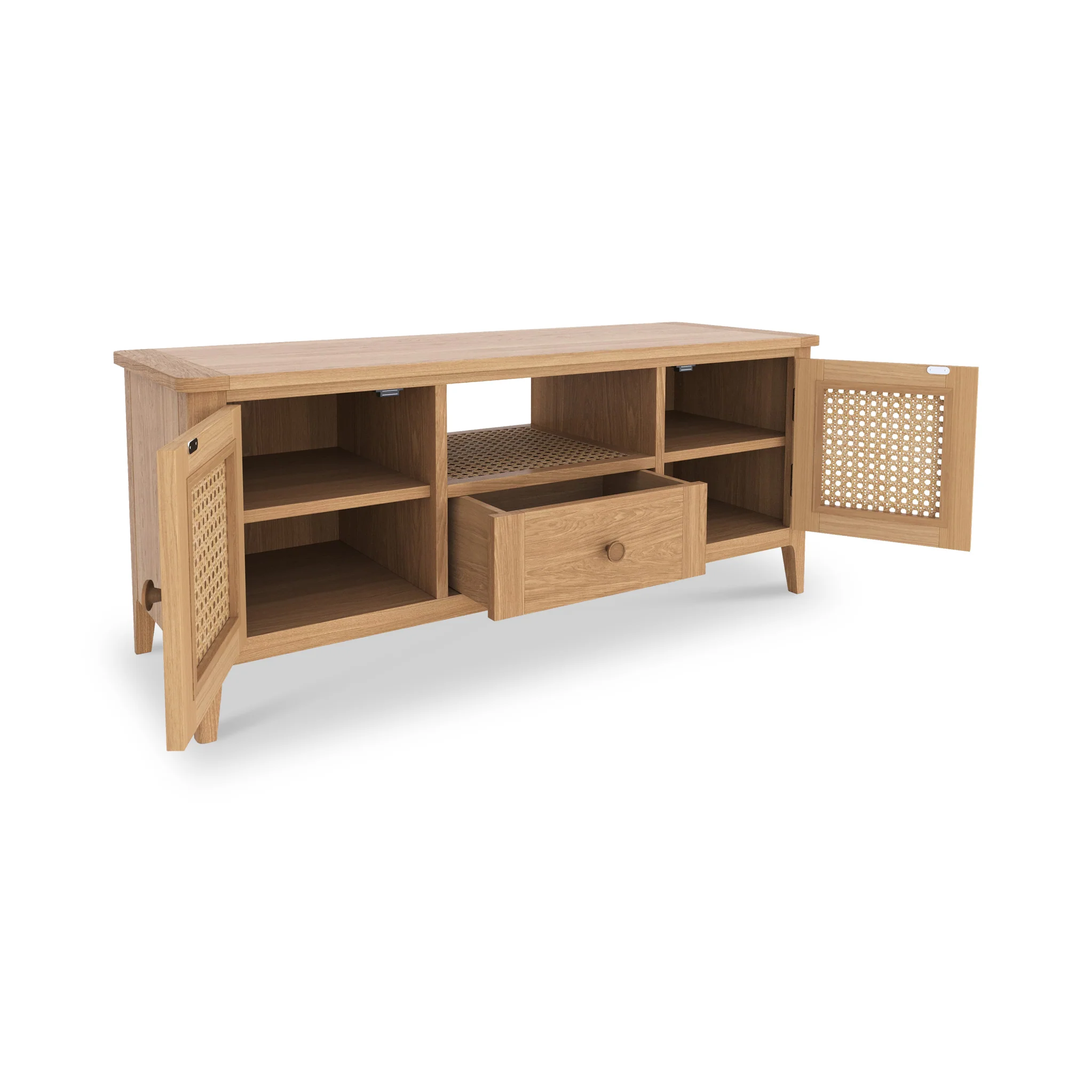 Albany Oak & Rattan 120cm TV Unit - Image 4