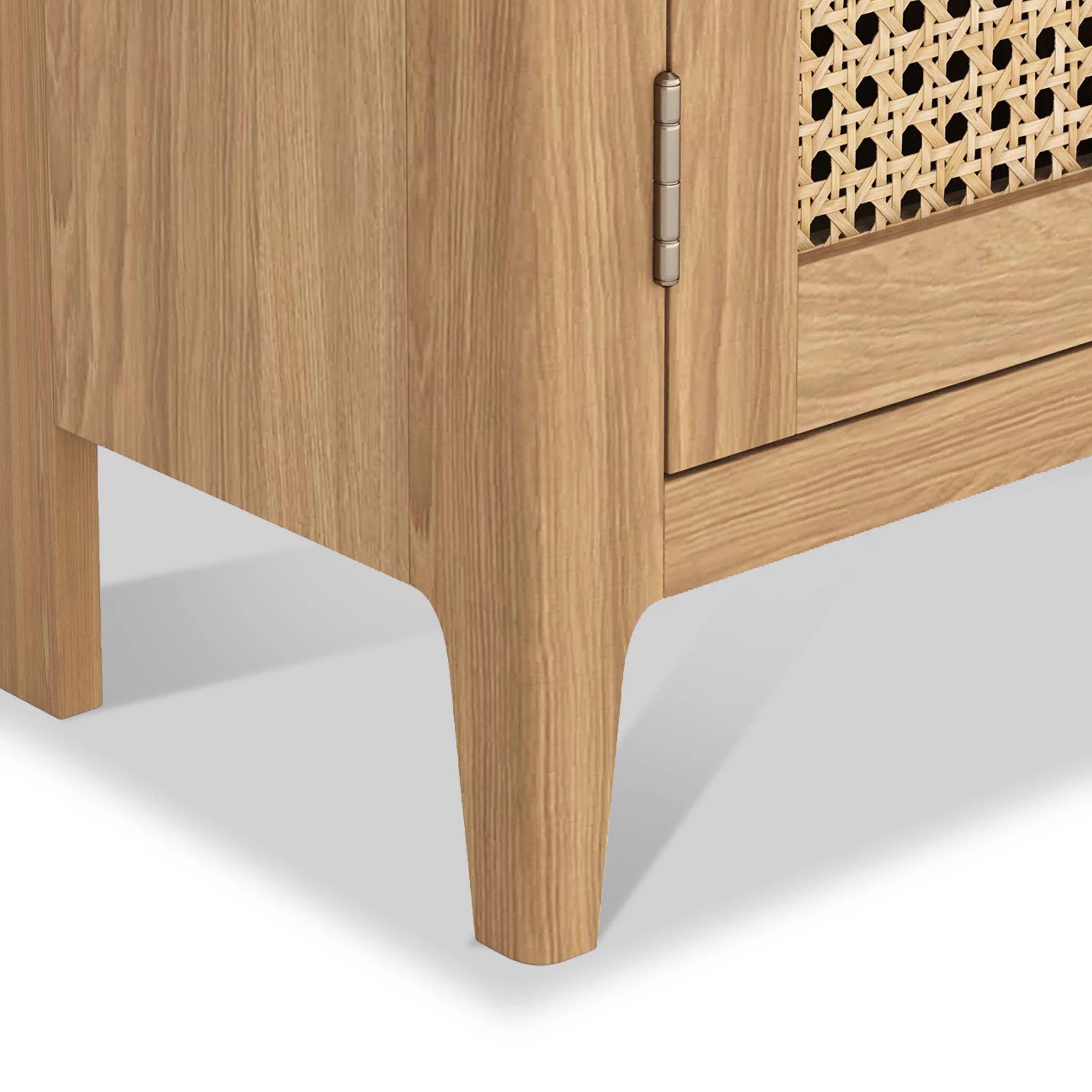 Albany Oak & Rattan 90cm Corner TV Unit - Image 7