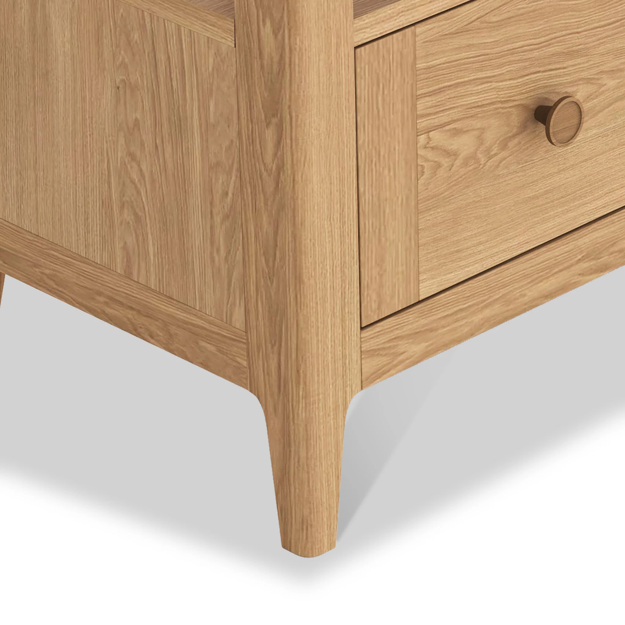Albany Oak & Rattan Ladder Display Bookcase - Image 7