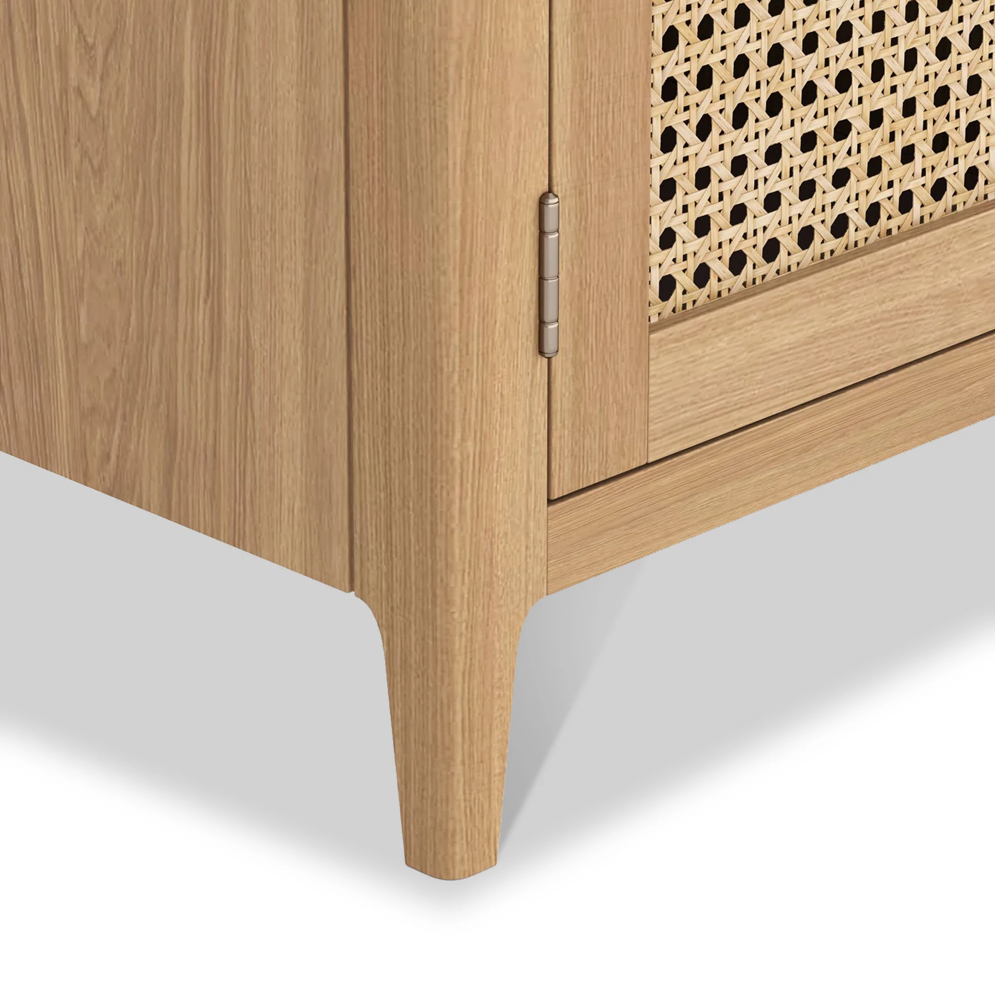 Albany Oak & Rattan Large Sideboard - Image 8