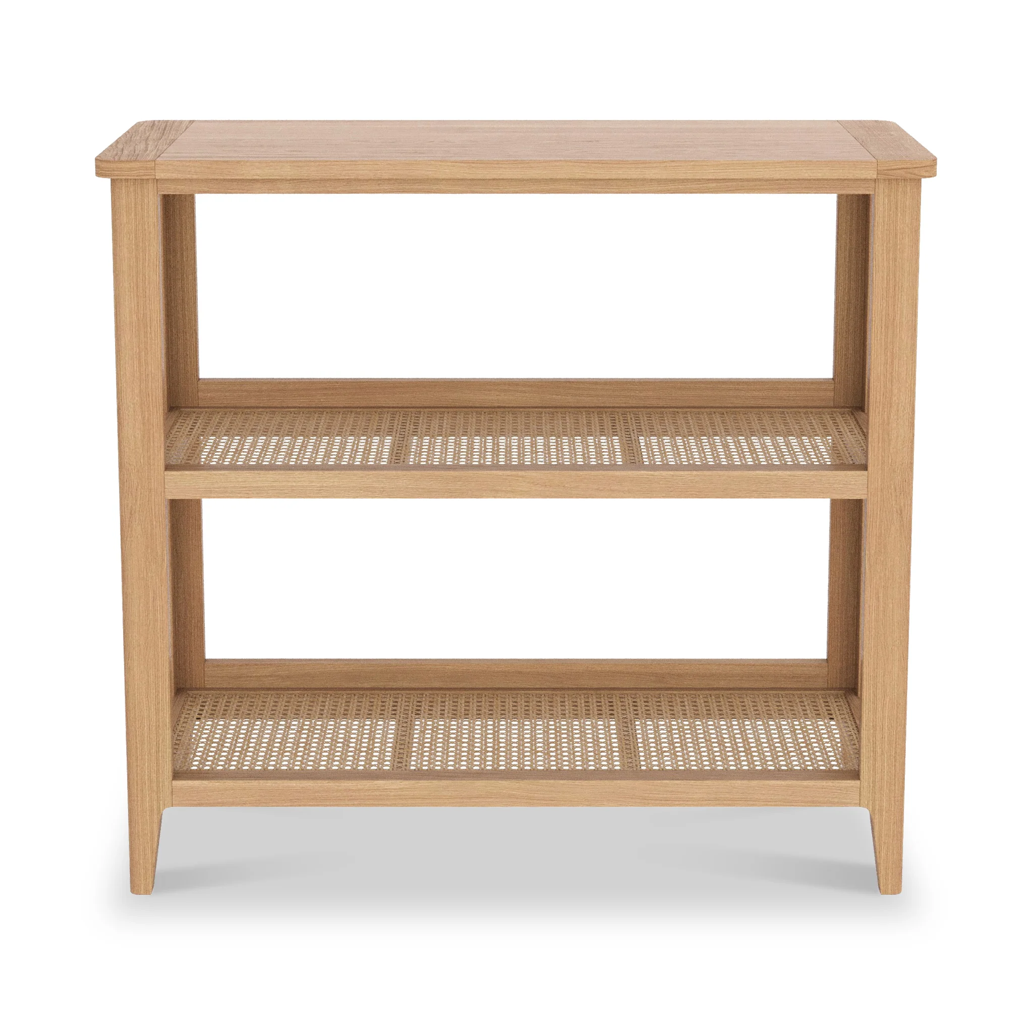 Albany Oak & Rattan Small Bookshelf - Image 3