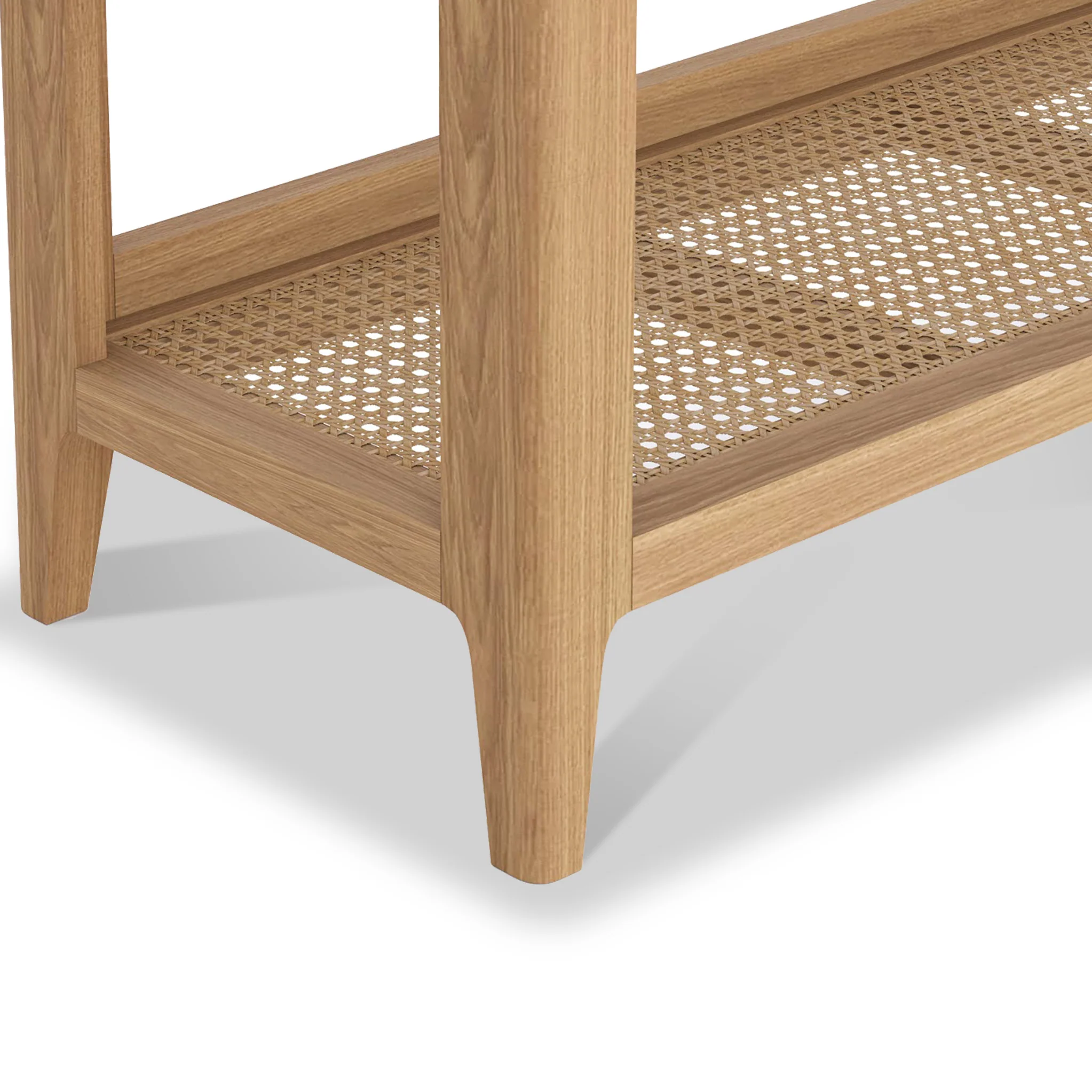 Albany Oak & Rattan Small Bookshelf - Image 4