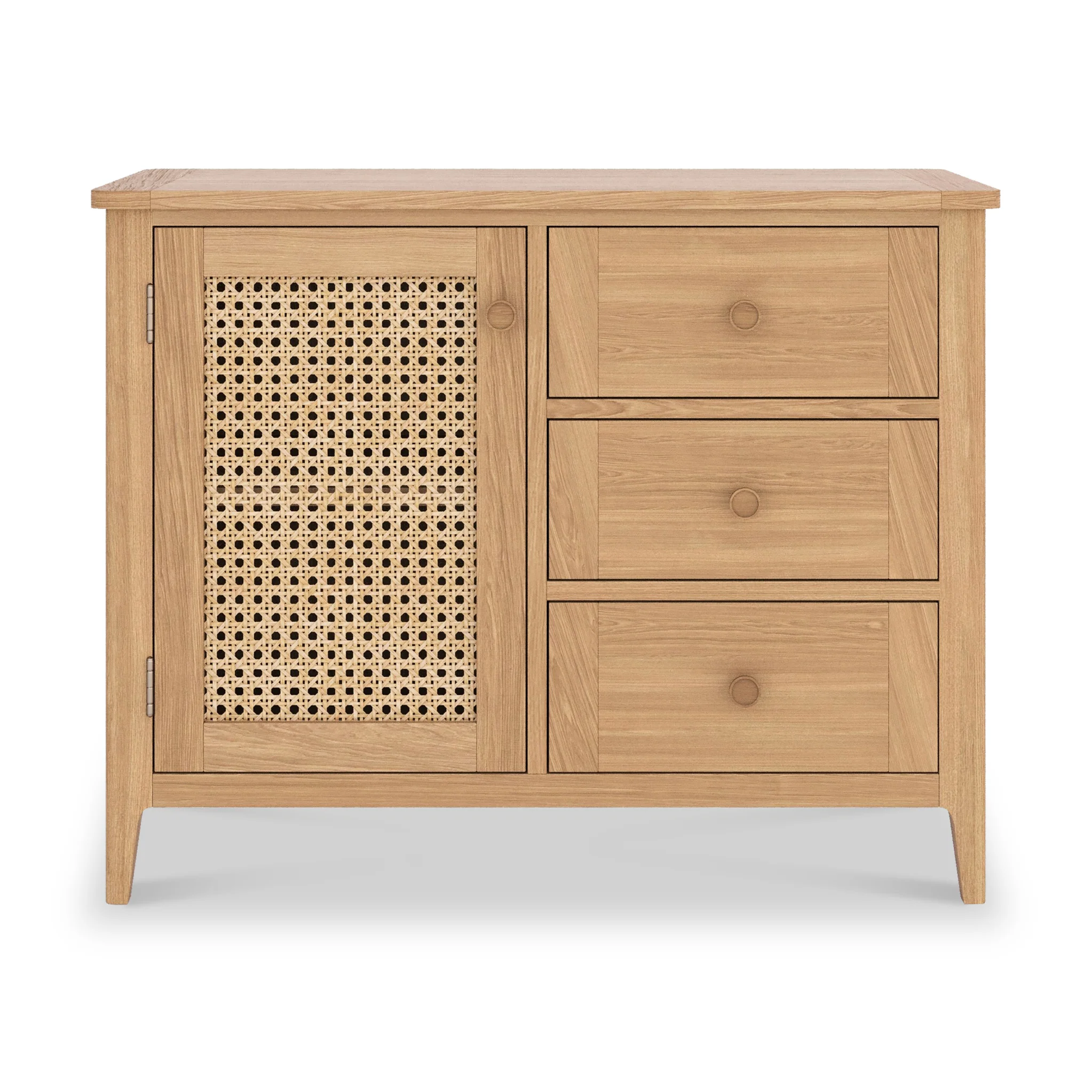 Albany Oak & Rattan Small Sideboard - Image 3