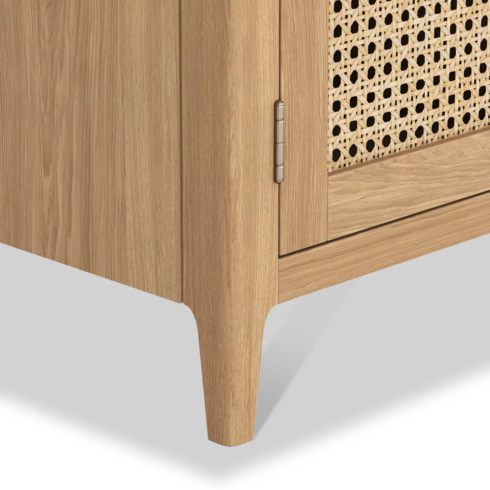 Albany Oak & Rattan Small Sideboard - Image 6