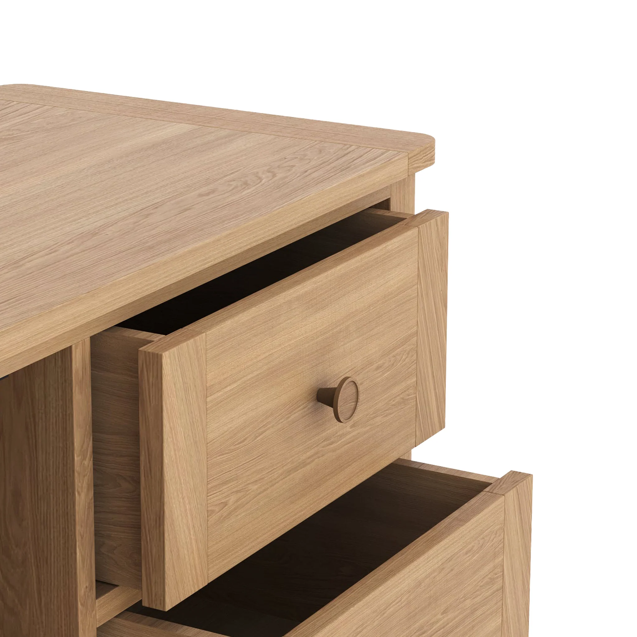 Albany Oak & Rattan Small Sideboard - Image 7