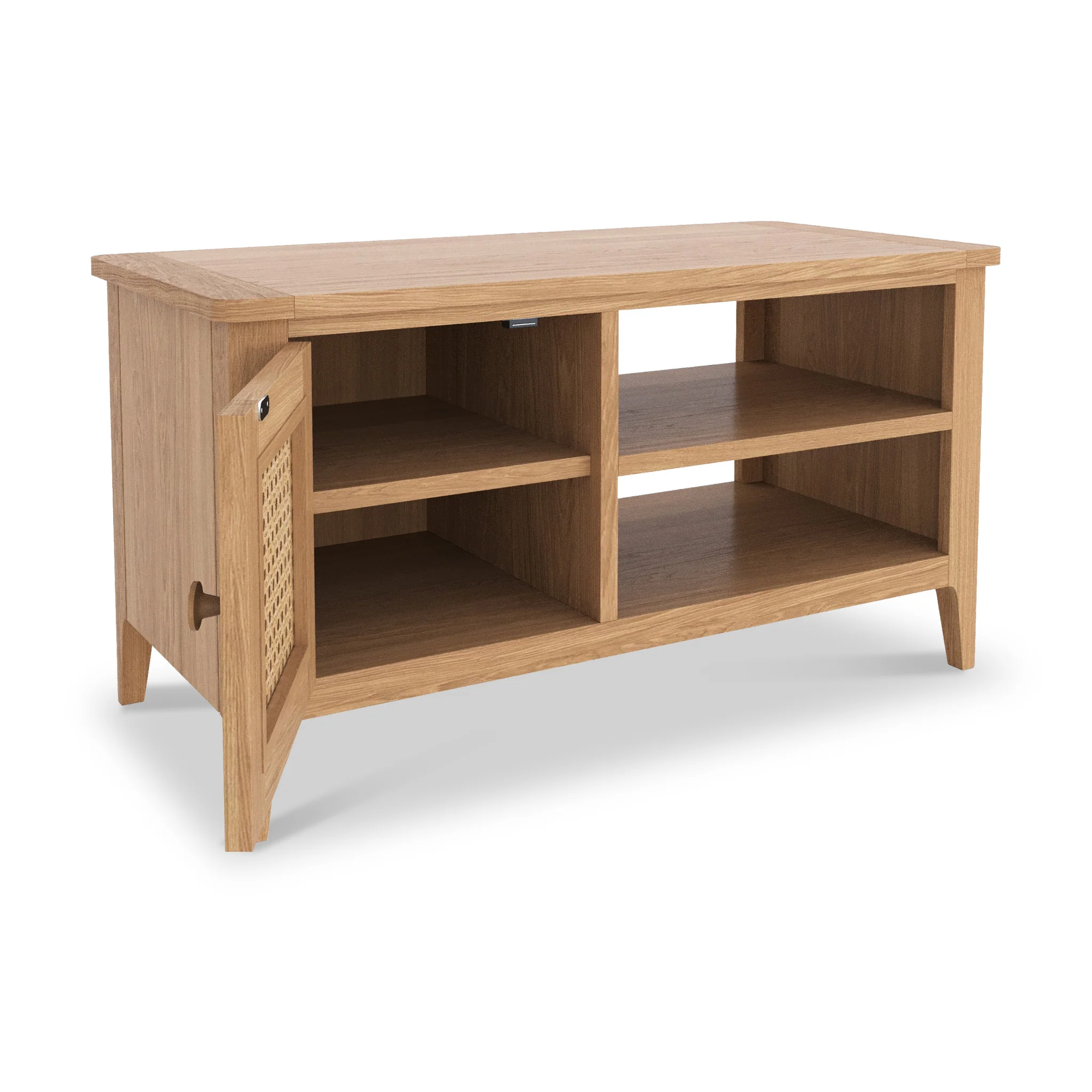 Albany Oak & Rattan Small TV Unit - Image 4