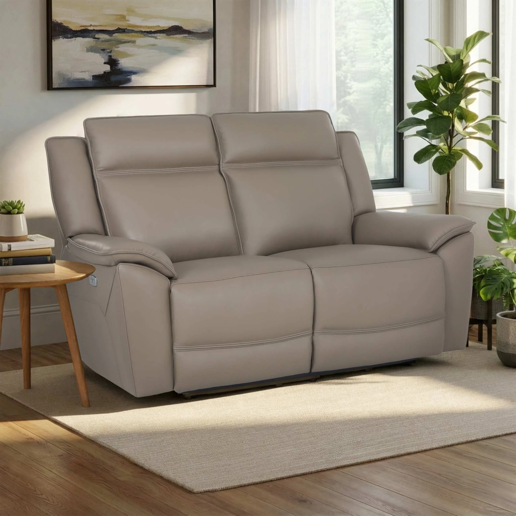 Alden Power Leather Recliner 2 Seater Sofa - Image 11