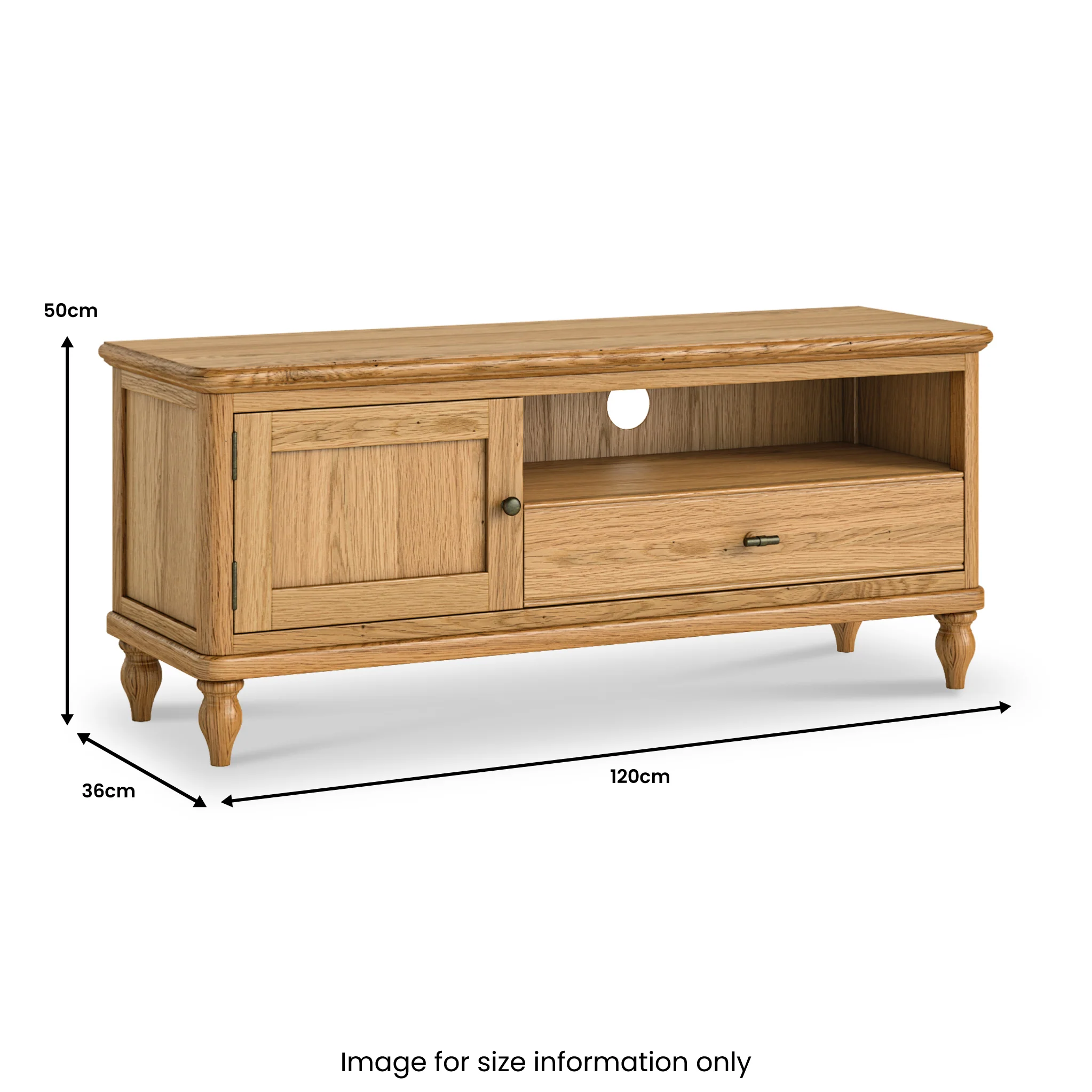Alderley Oak 120cm TV Unit - Image 5