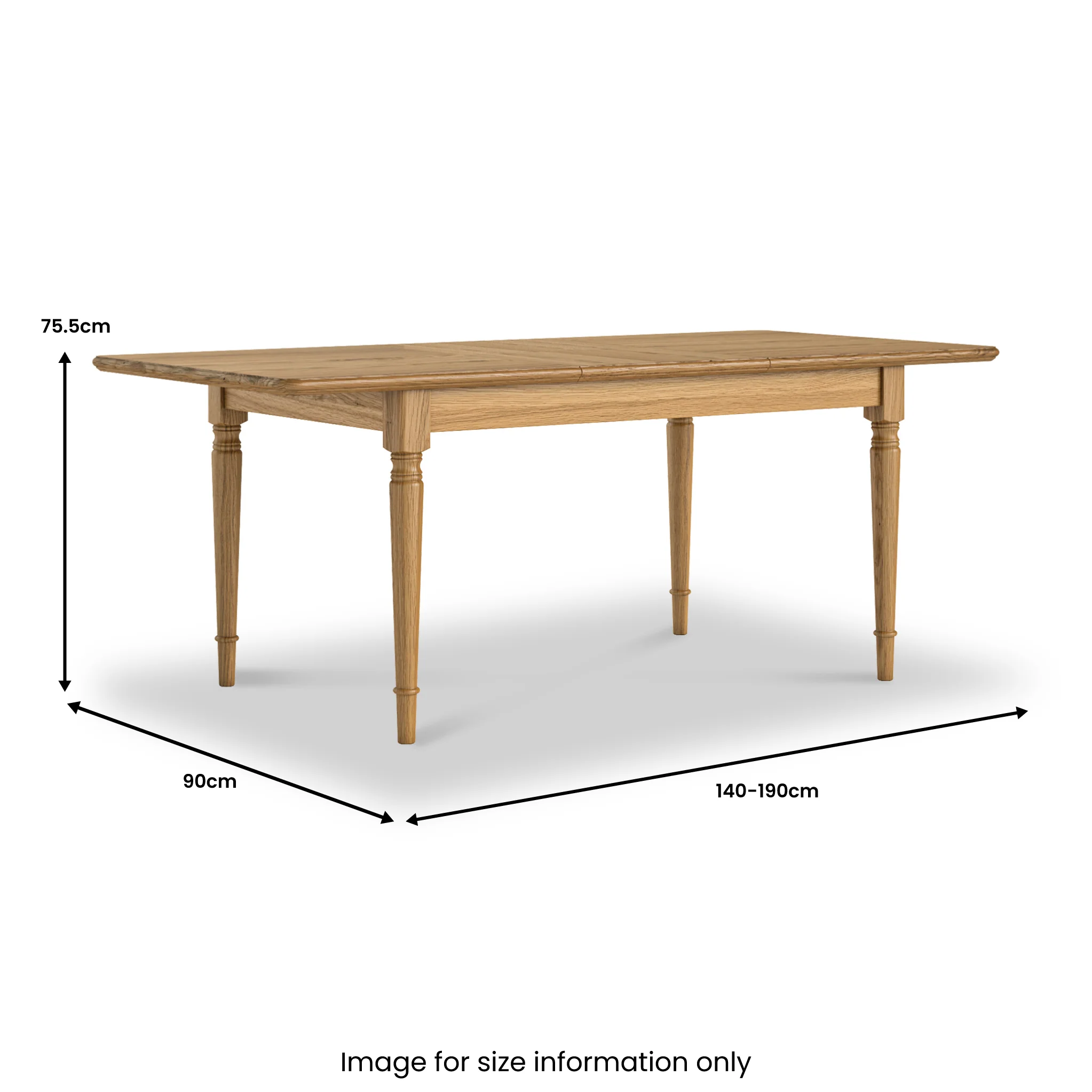 Alderley Oak 140-190cm Extendable Dining Table - Image 4