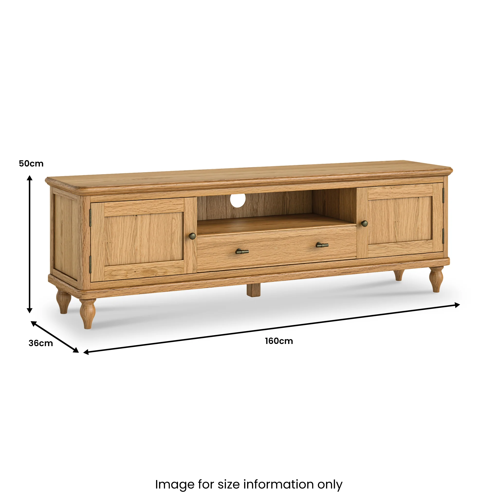 Alderley Oak 160cm Wide TV Unit - Image 5