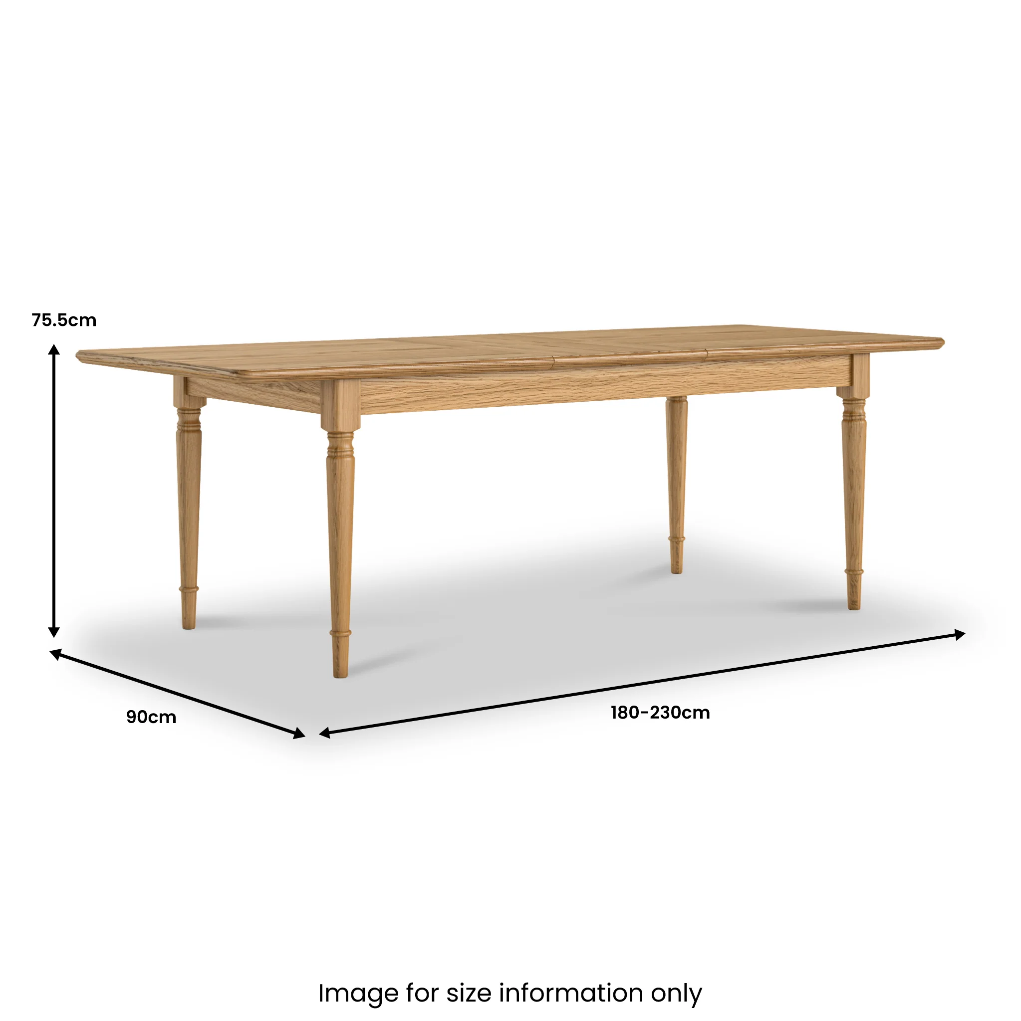 Alderley Oak 180-230cm Extendable Dining Table - Image 5