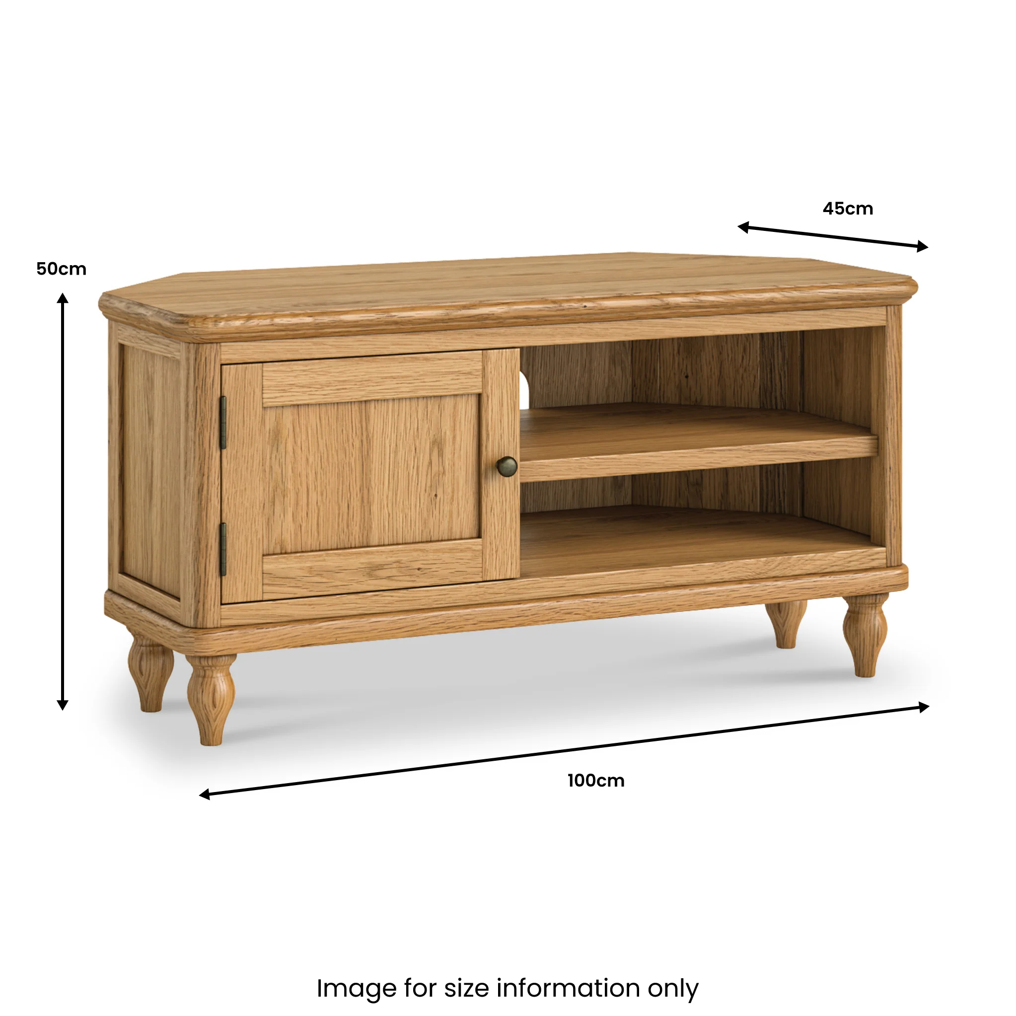 Alderley Oak Corner TV Unit - Image 4