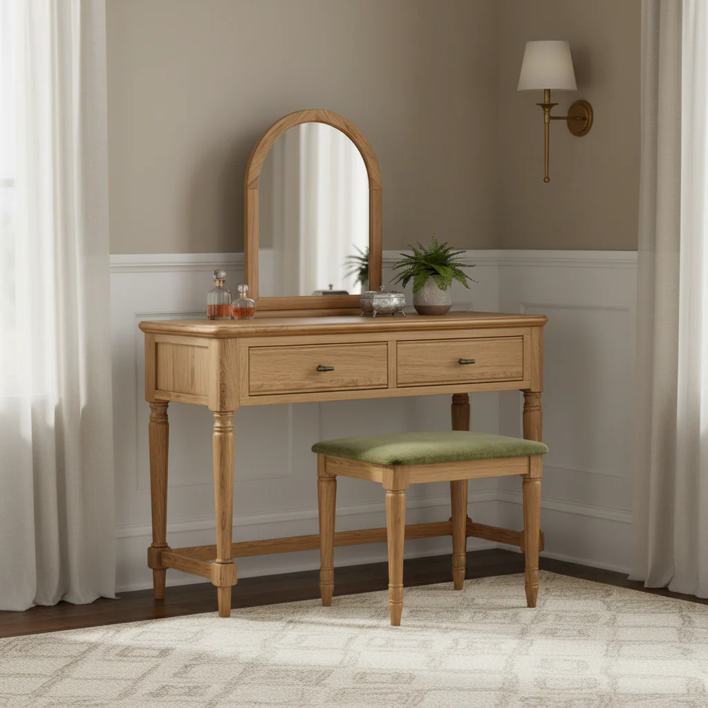 Alderley Oak Dressing Table Stool - Image 2