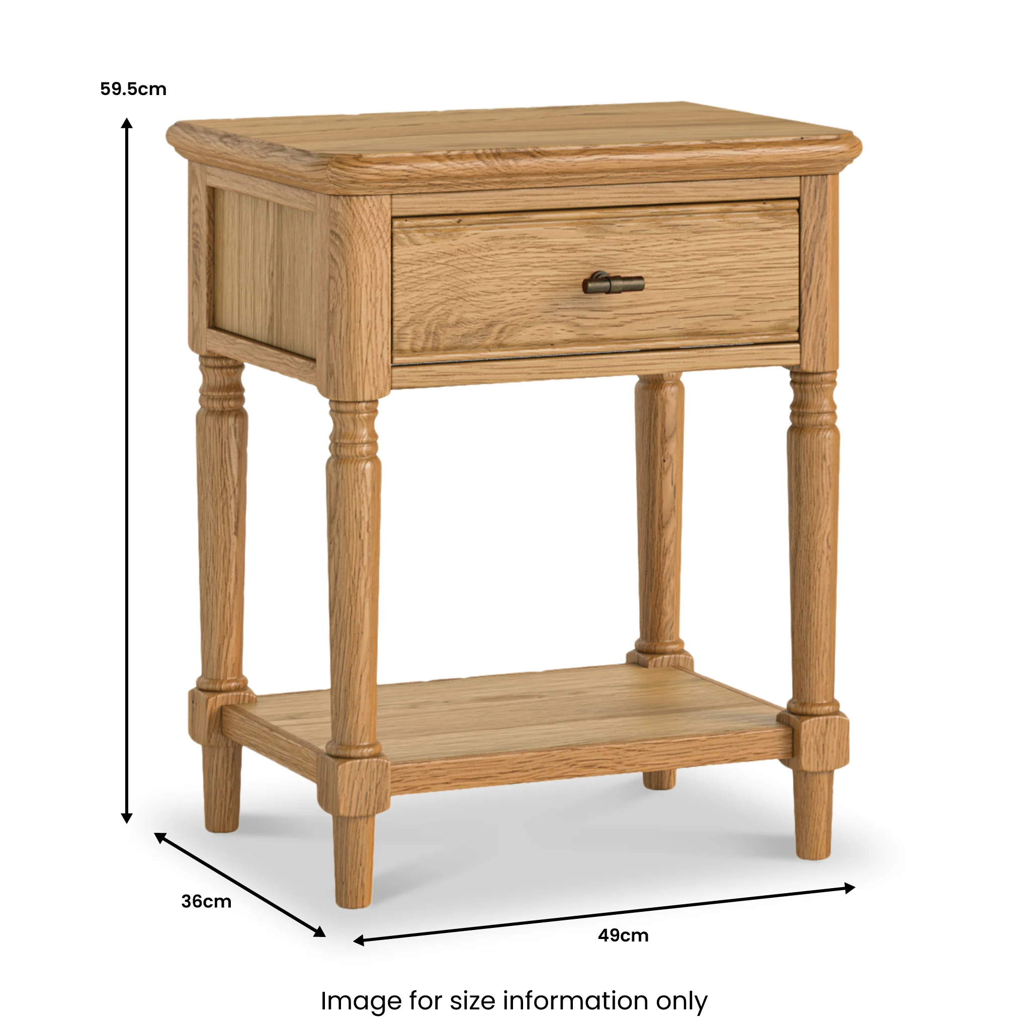 Alderley Oak Lamp Table - Image 5