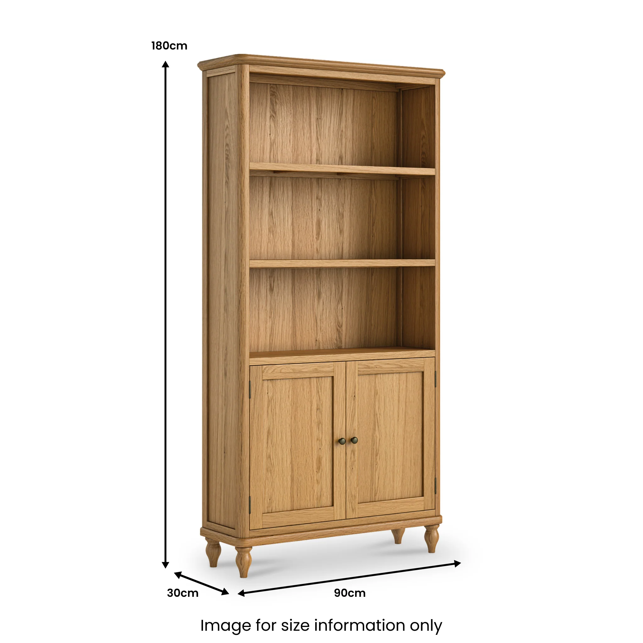 Alderley Oak Large Bookcase - Image 4