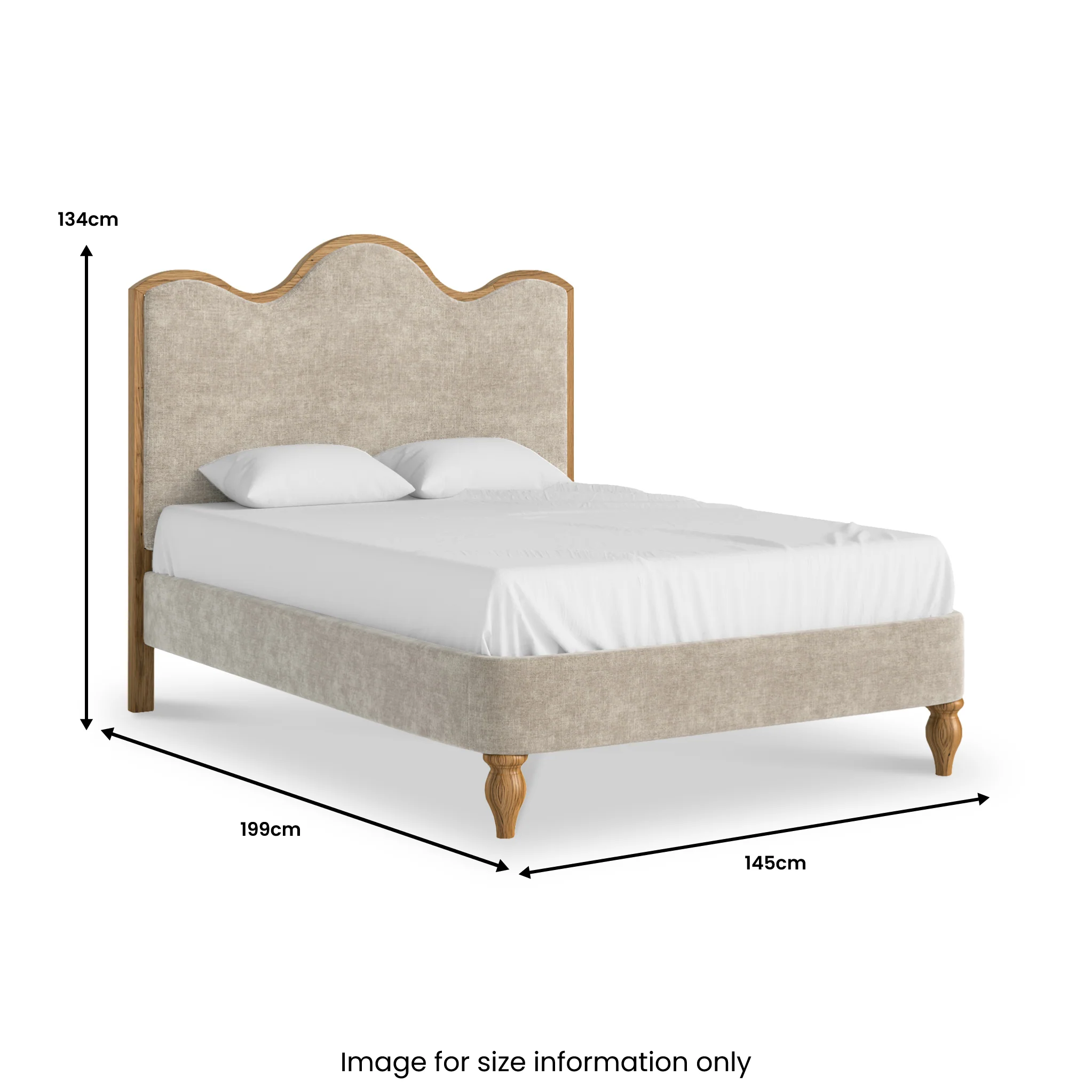 Alderley Oak Upholstered Bed Frame - Image 14