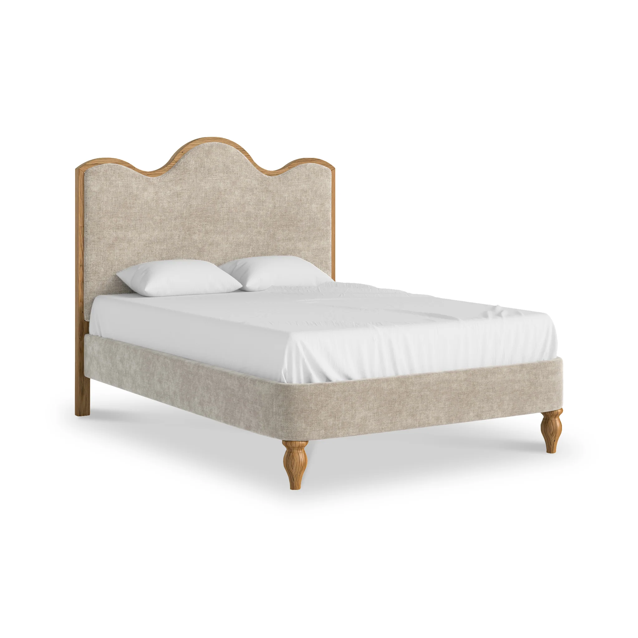 Alderley Oak Upholstered Bed Frame - Image 6