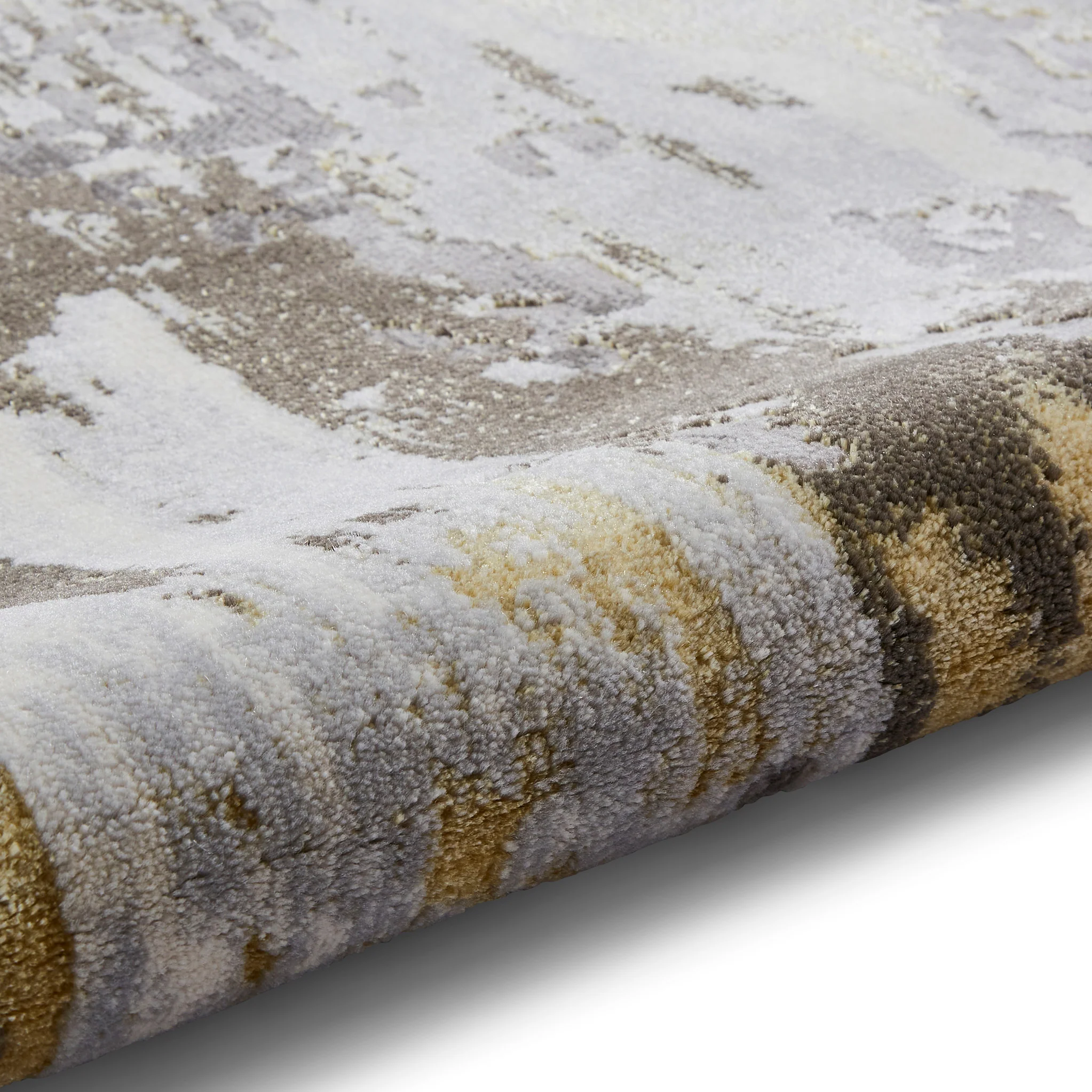 Aldrin Distressed Metallic Effect Rug - Image 36