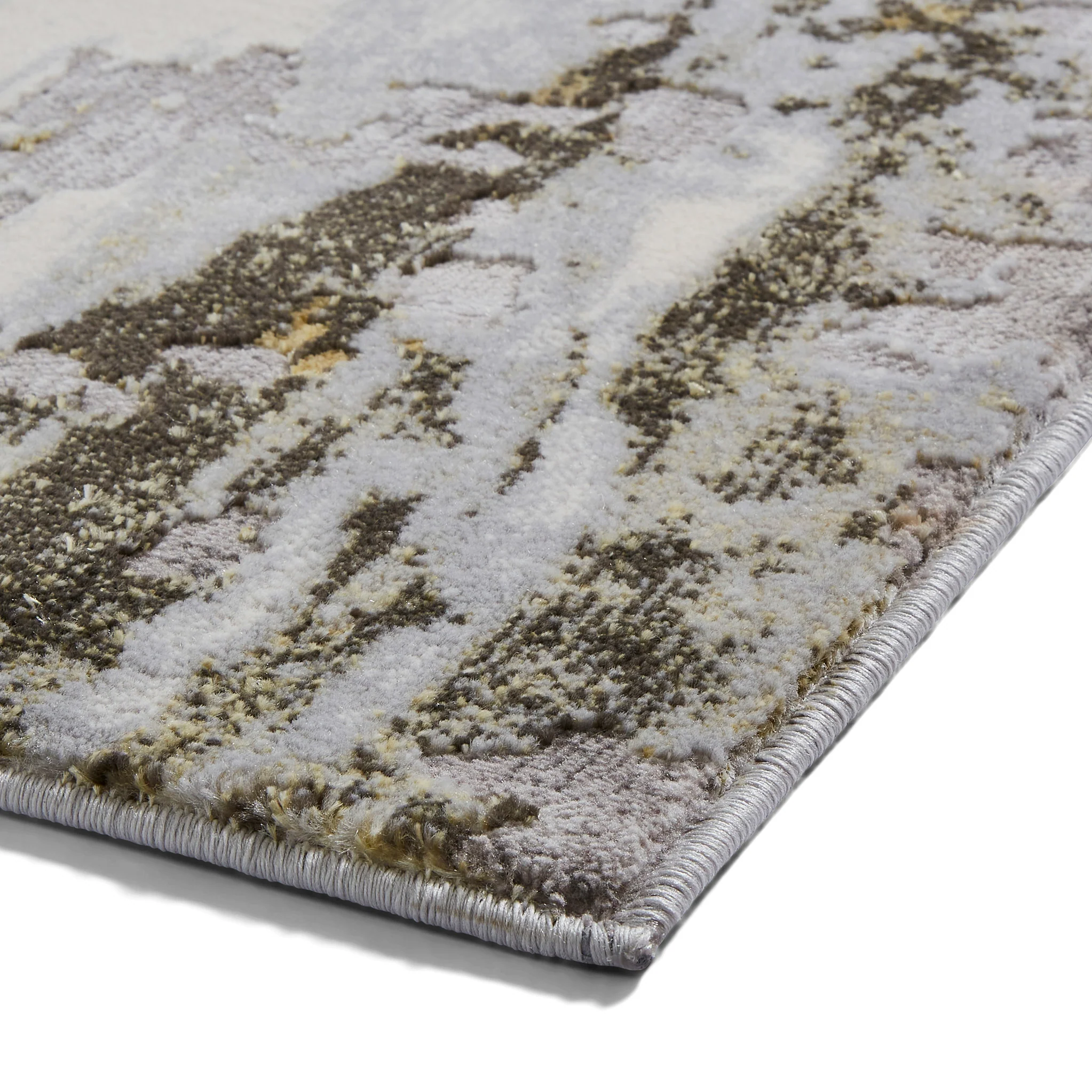 Aldrin Distressed Metallic Effect Rug - Image 37