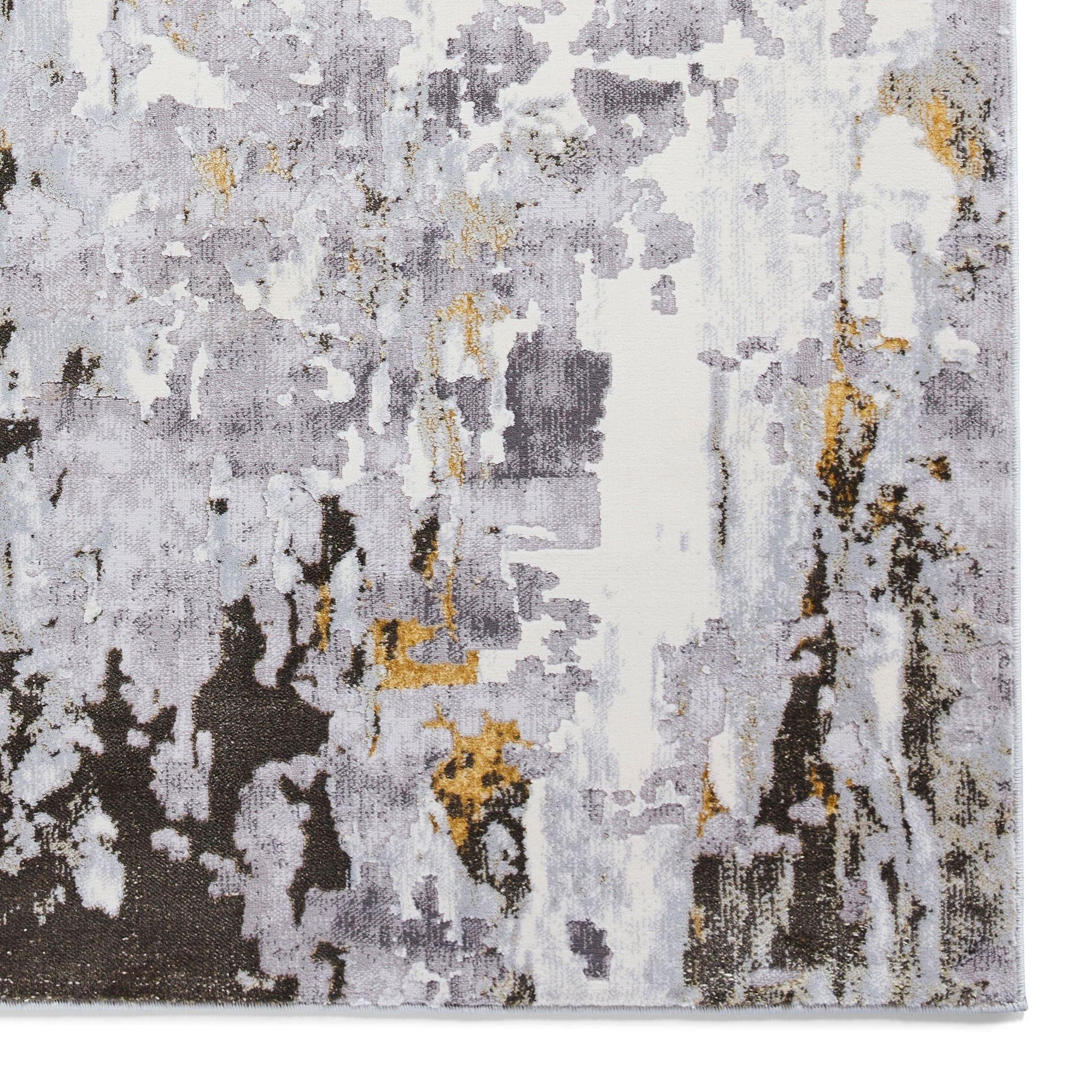 Aldrin Distressed Metallic Effect Rug - Image 38