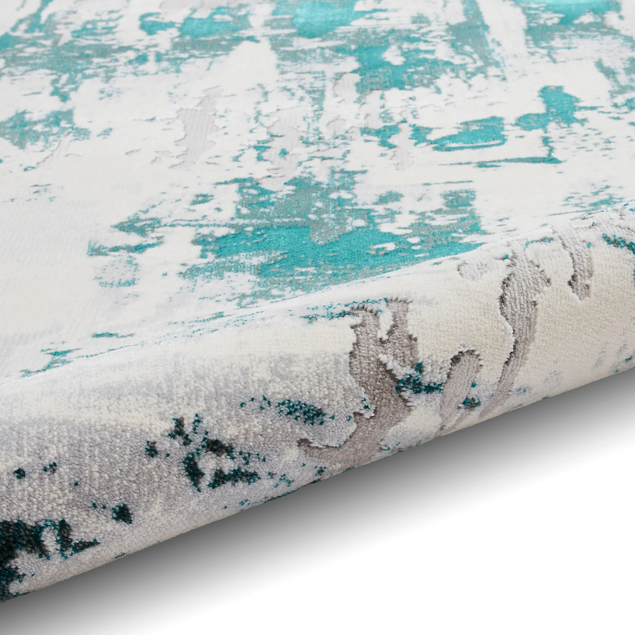 Aldrin Grey Distressed Patterned Rug - Image 12