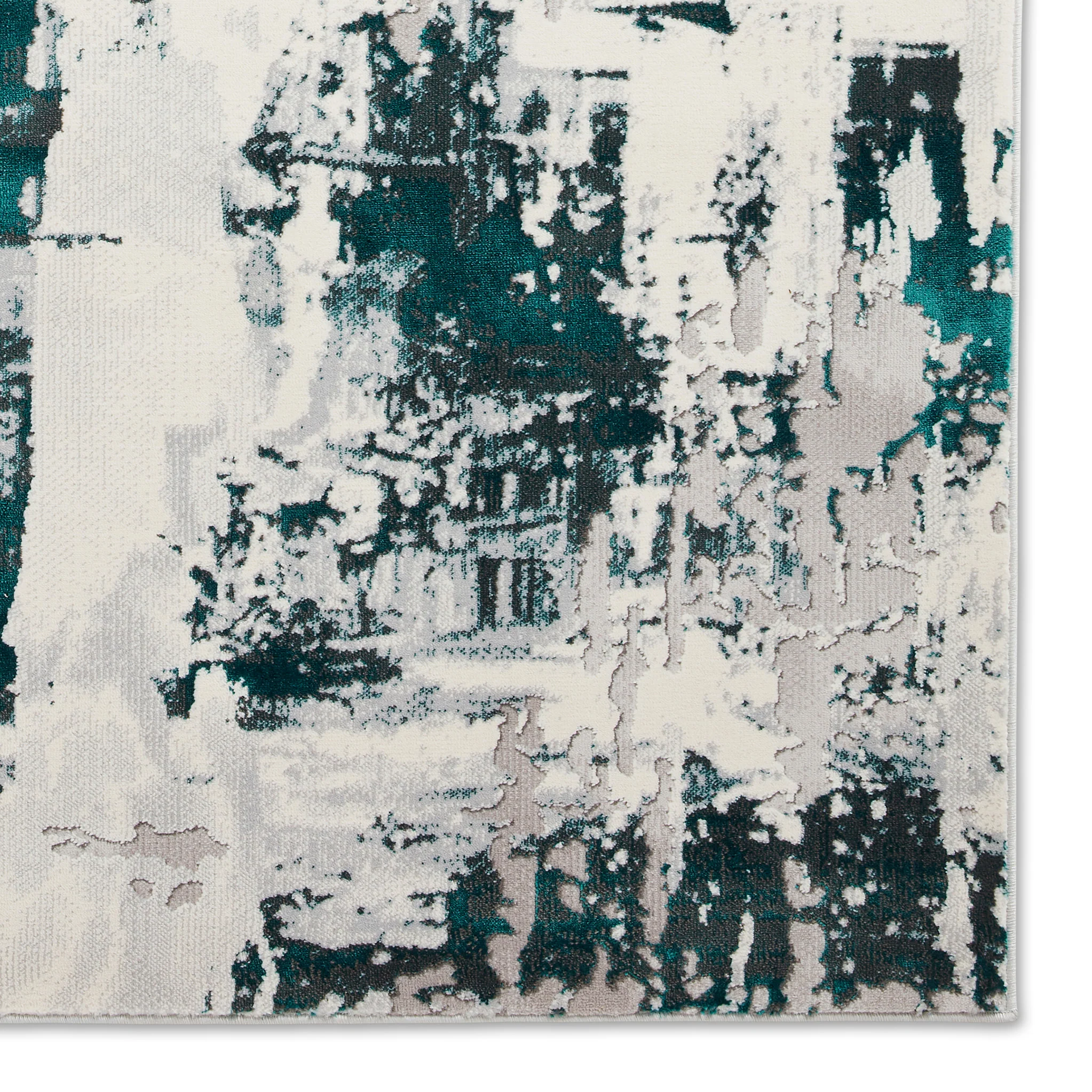 Aldrin Grey Distressed Patterned Rug - Image 14