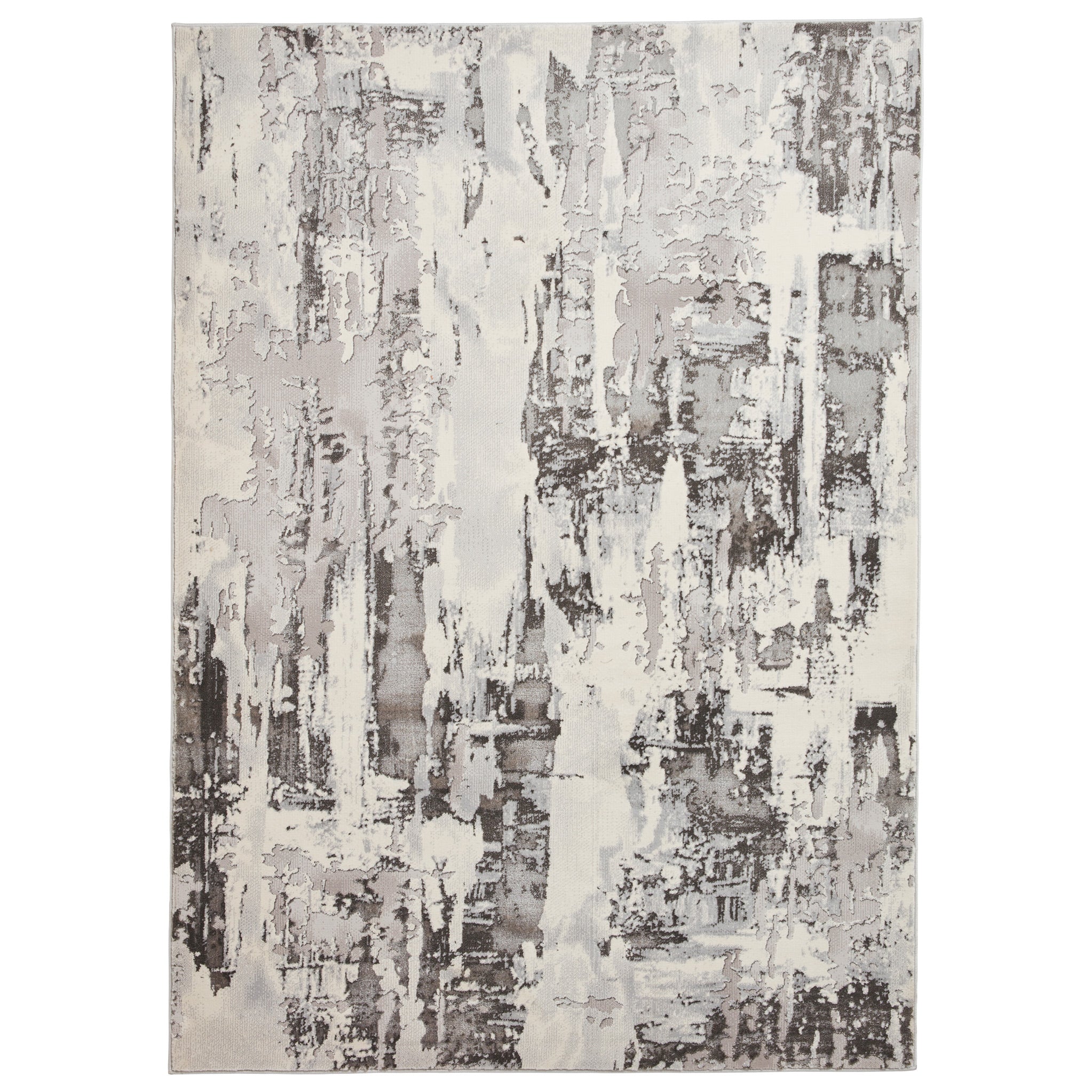 Aldrin Grey Distressed Patterned Rug - Image 17