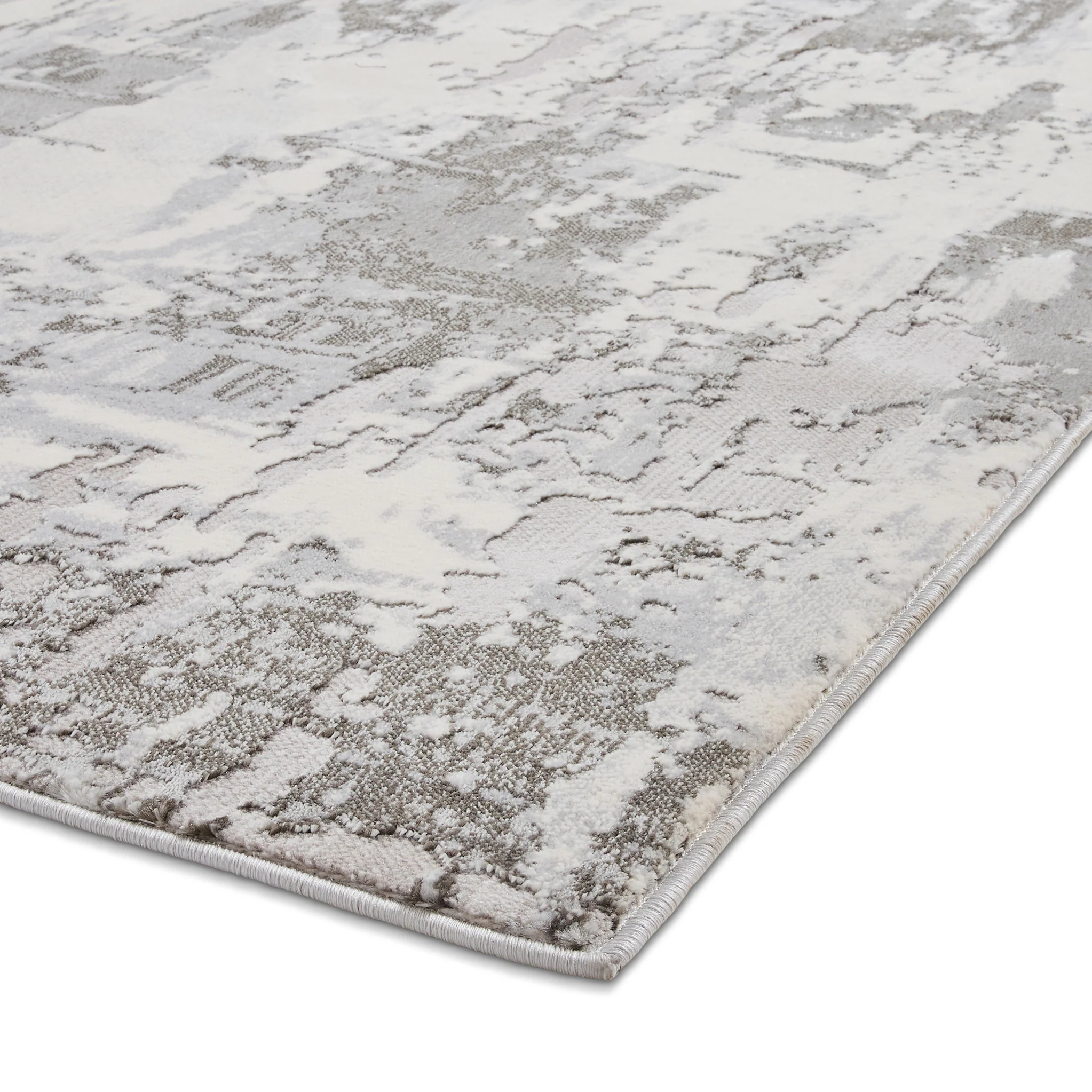 Aldrin Grey Distressed Patterned Rug - Image 21