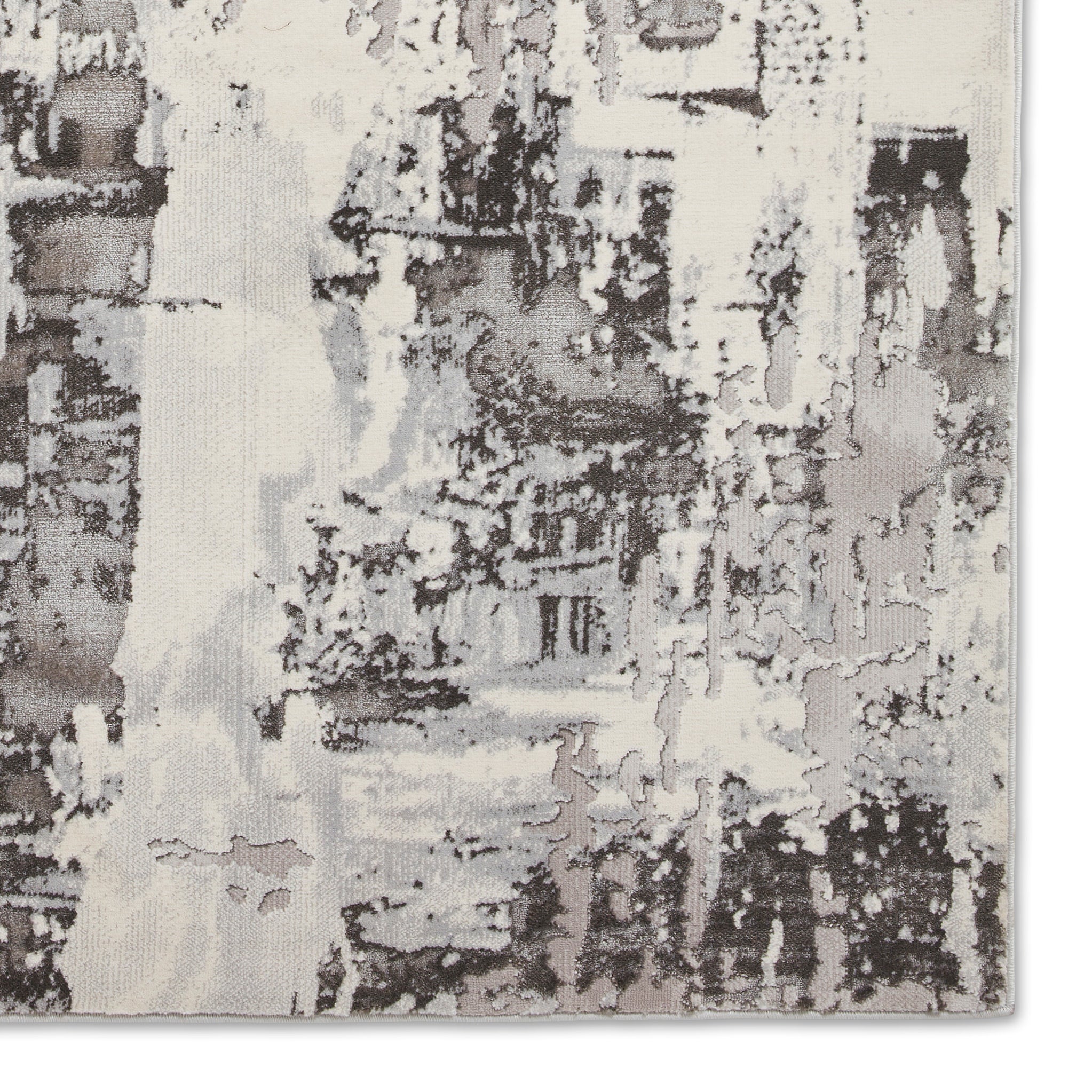 Aldrin Grey Distressed Patterned Rug - Image 22