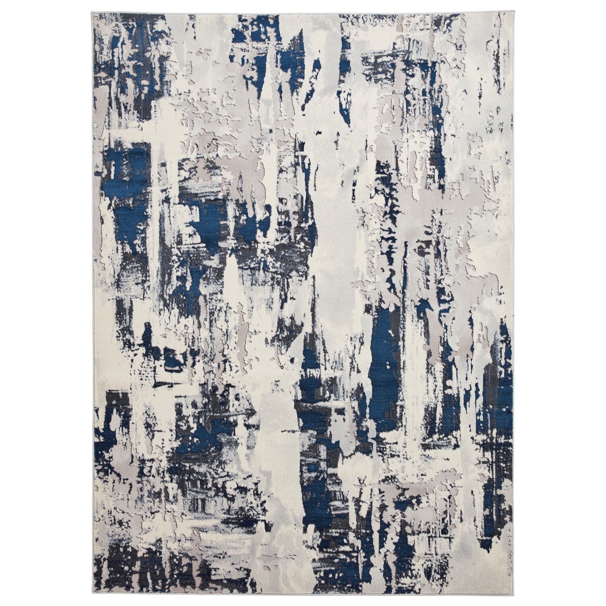 Aldrin Grey Distressed Patterned Rug - Image 25