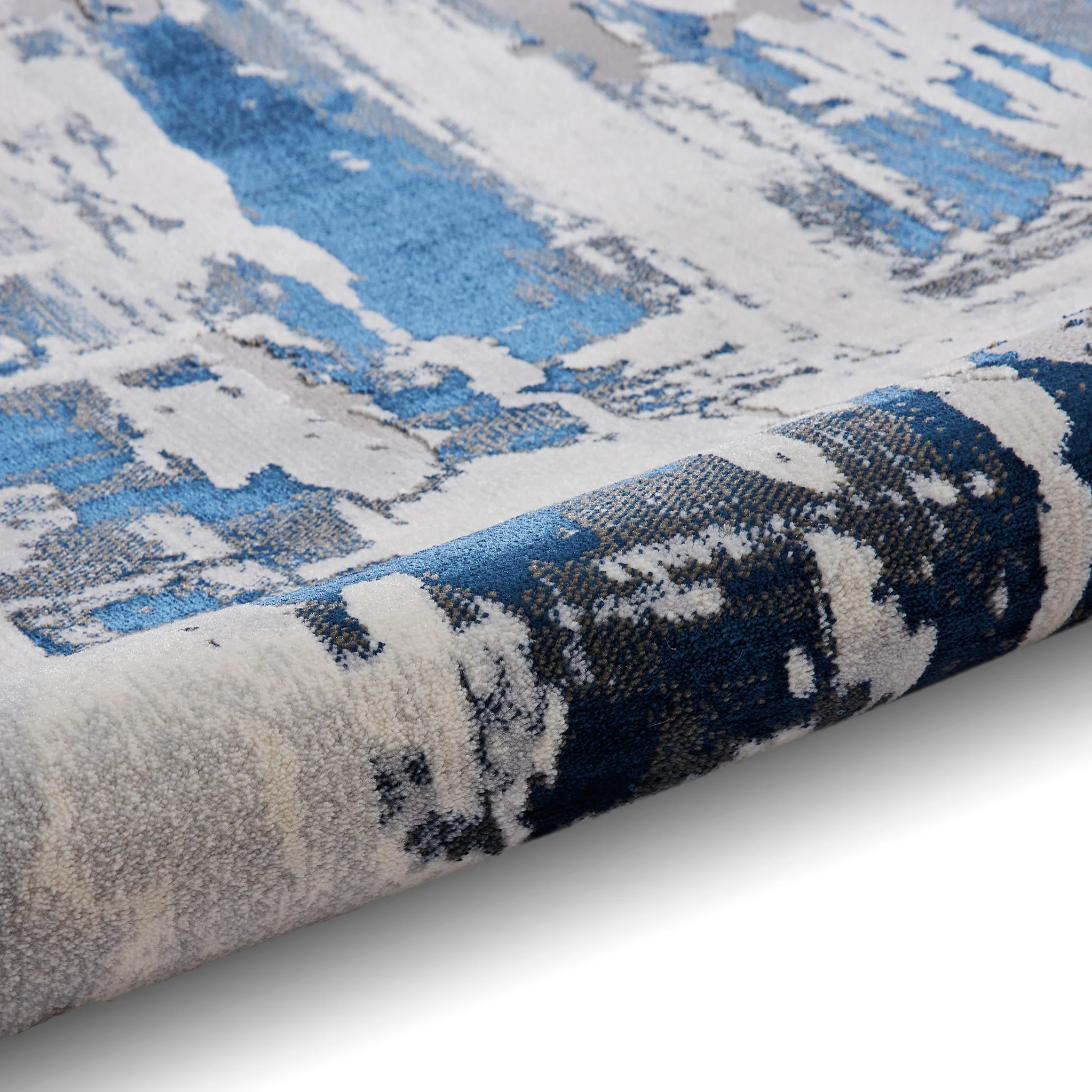 Aldrin Grey Distressed Patterned Rug - Image 28