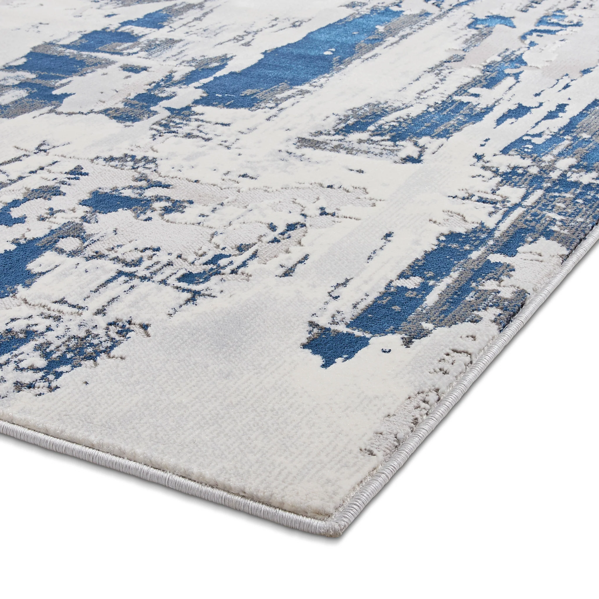 Aldrin Grey Distressed Patterned Rug - Image 29