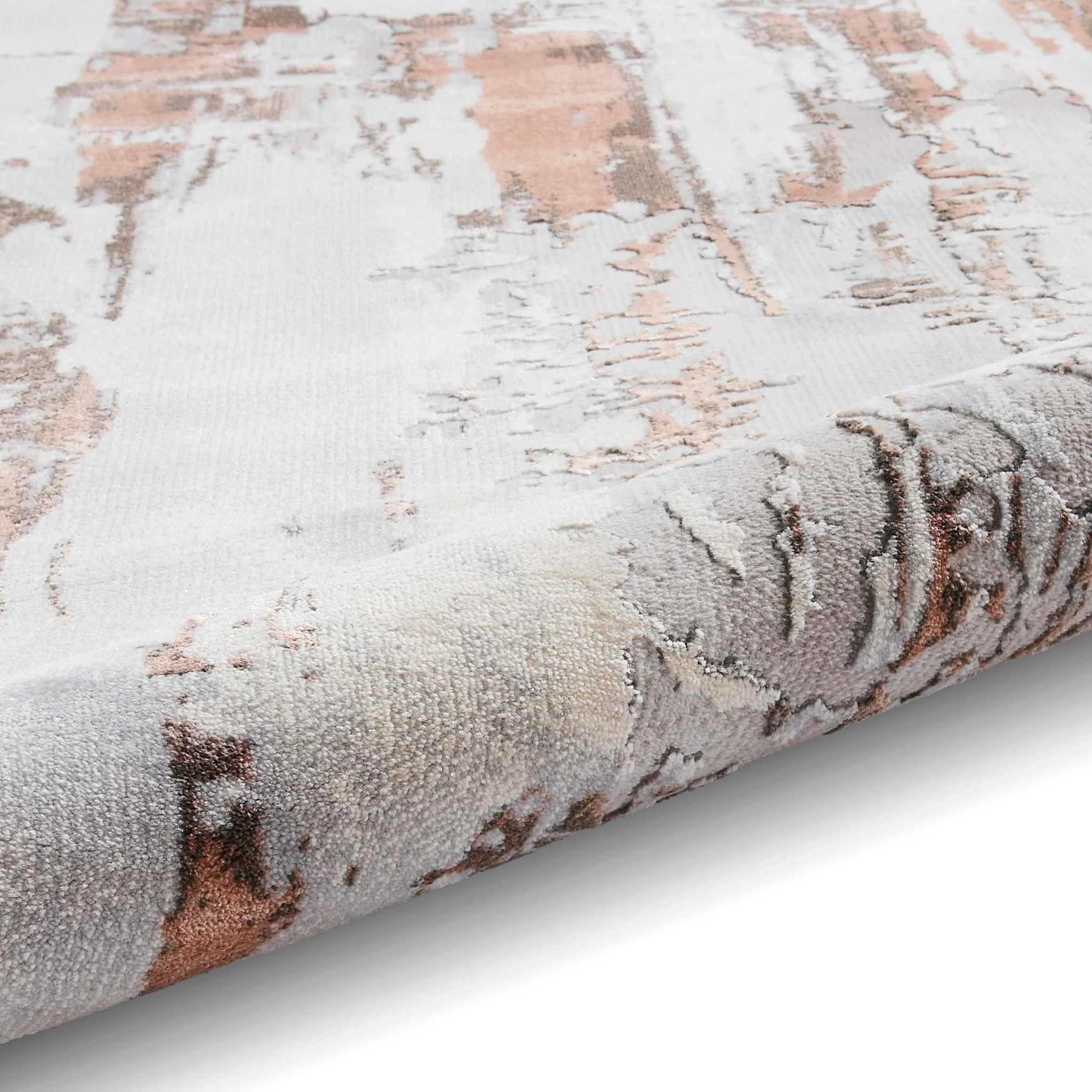 Aldrin Grey Distressed Patterned Rug - Image 36