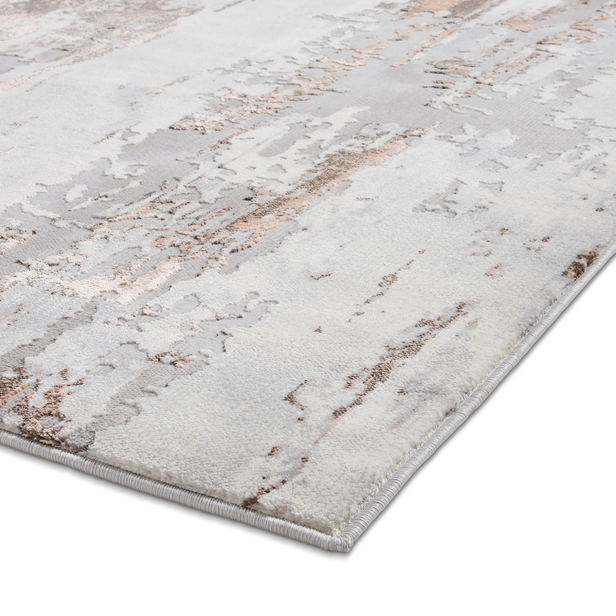 Aldrin Grey Distressed Patterned Rug - Image 37