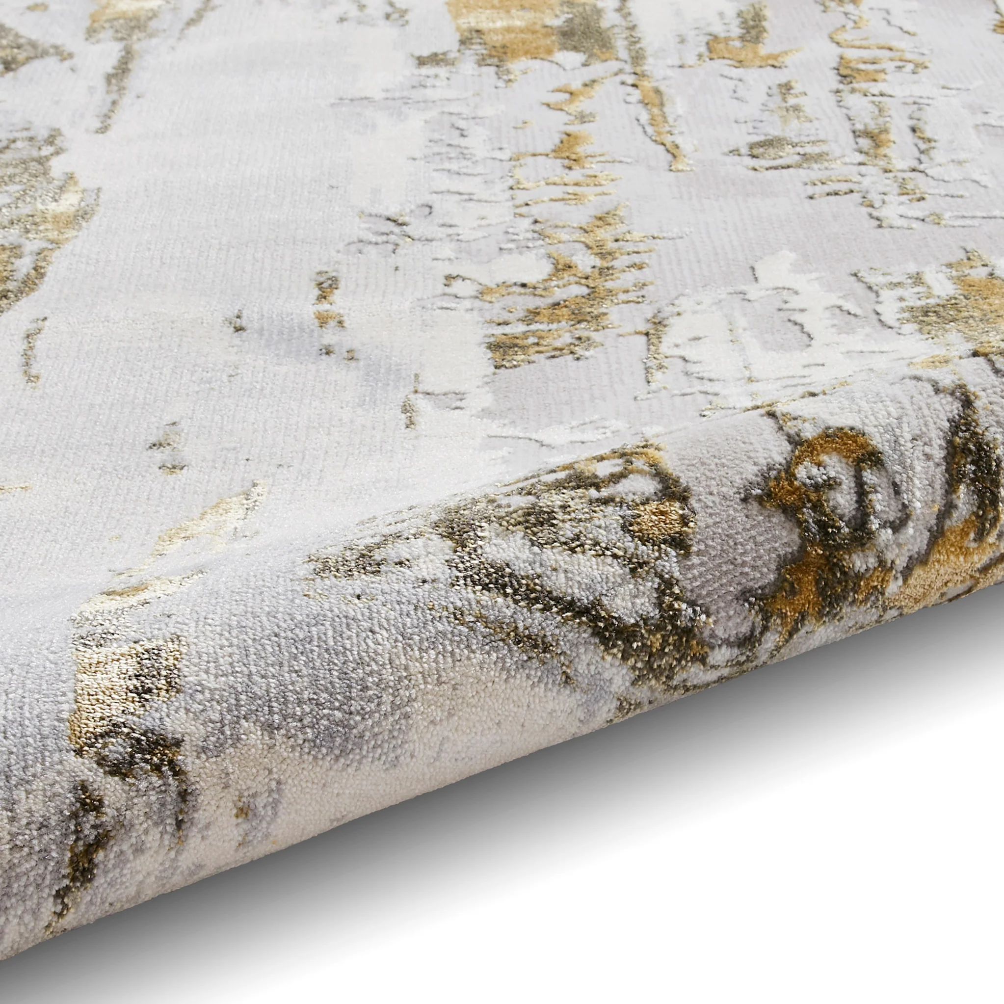 Aldrin Grey Distressed Patterned Rug - Image 4