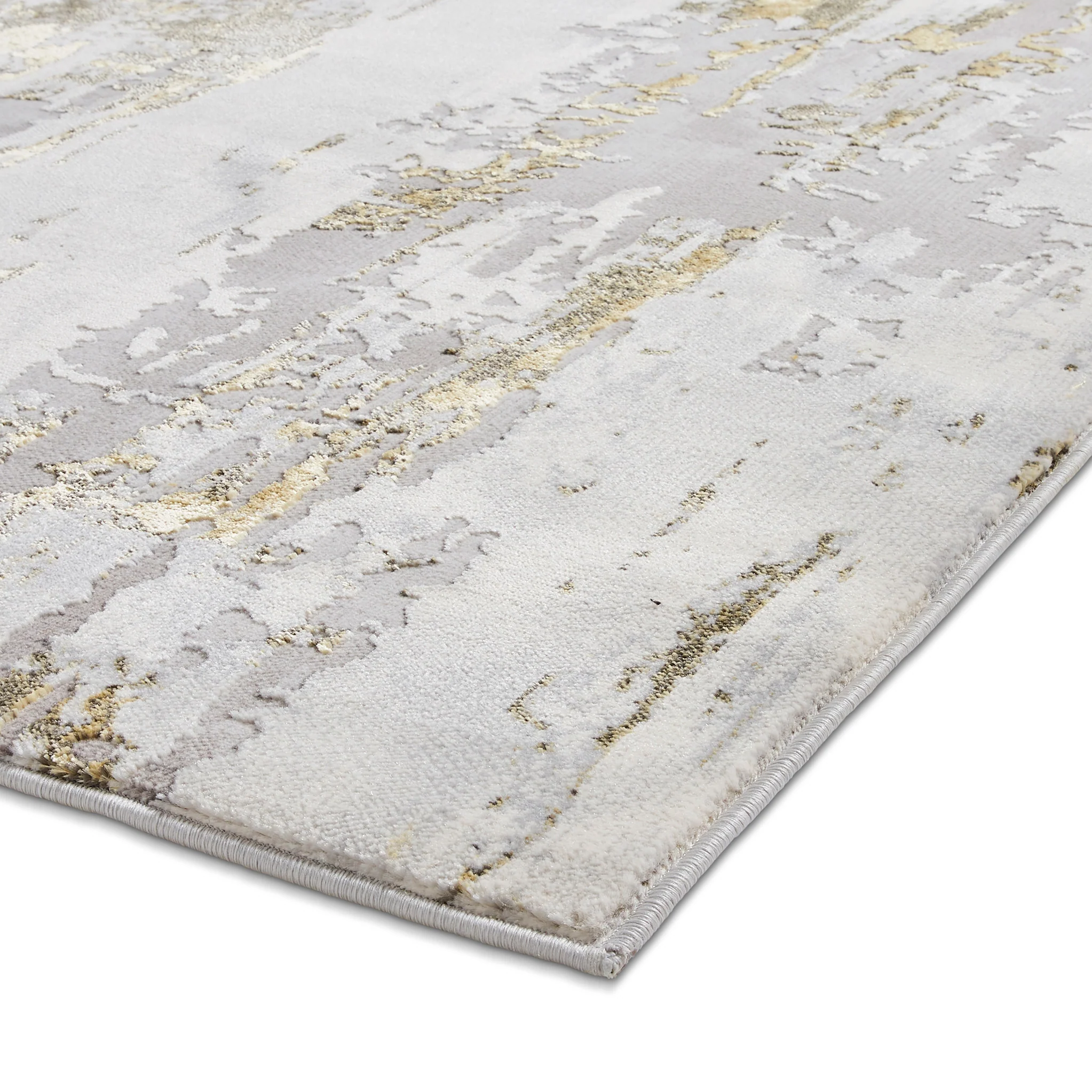 Aldrin Grey Distressed Patterned Rug - Image 5