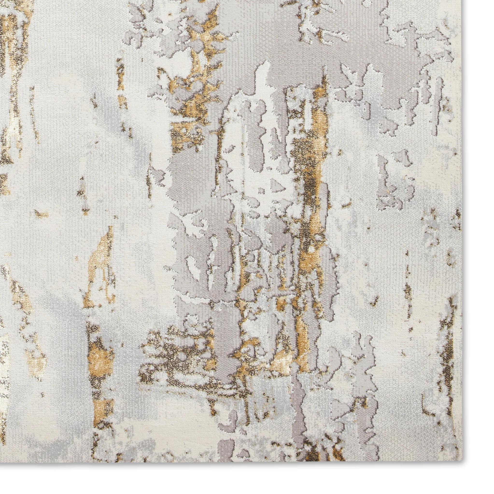 Aldrin Grey Distressed Patterned Rug - Image 6