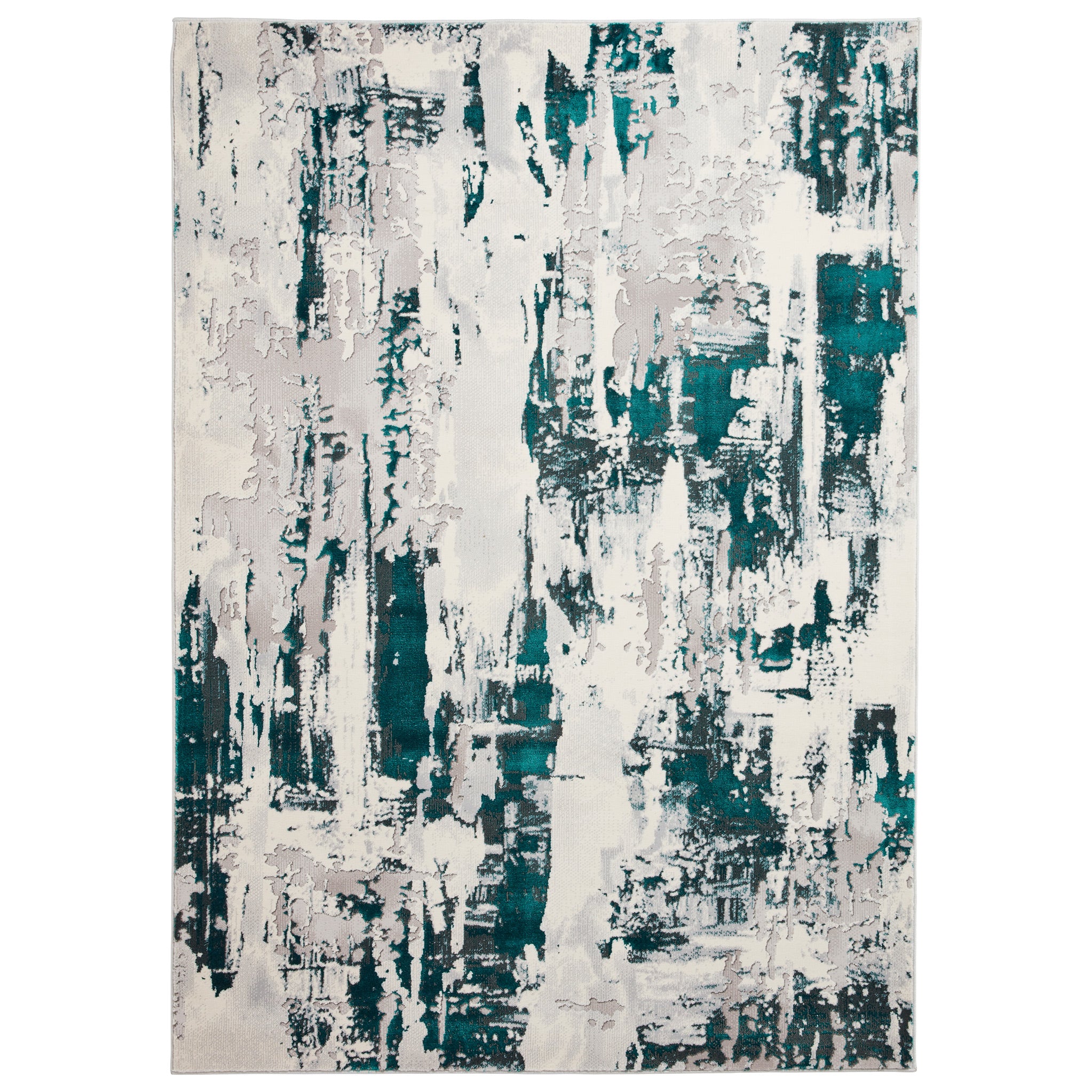 Aldrin Grey Distressed Patterned Rug - Image 9