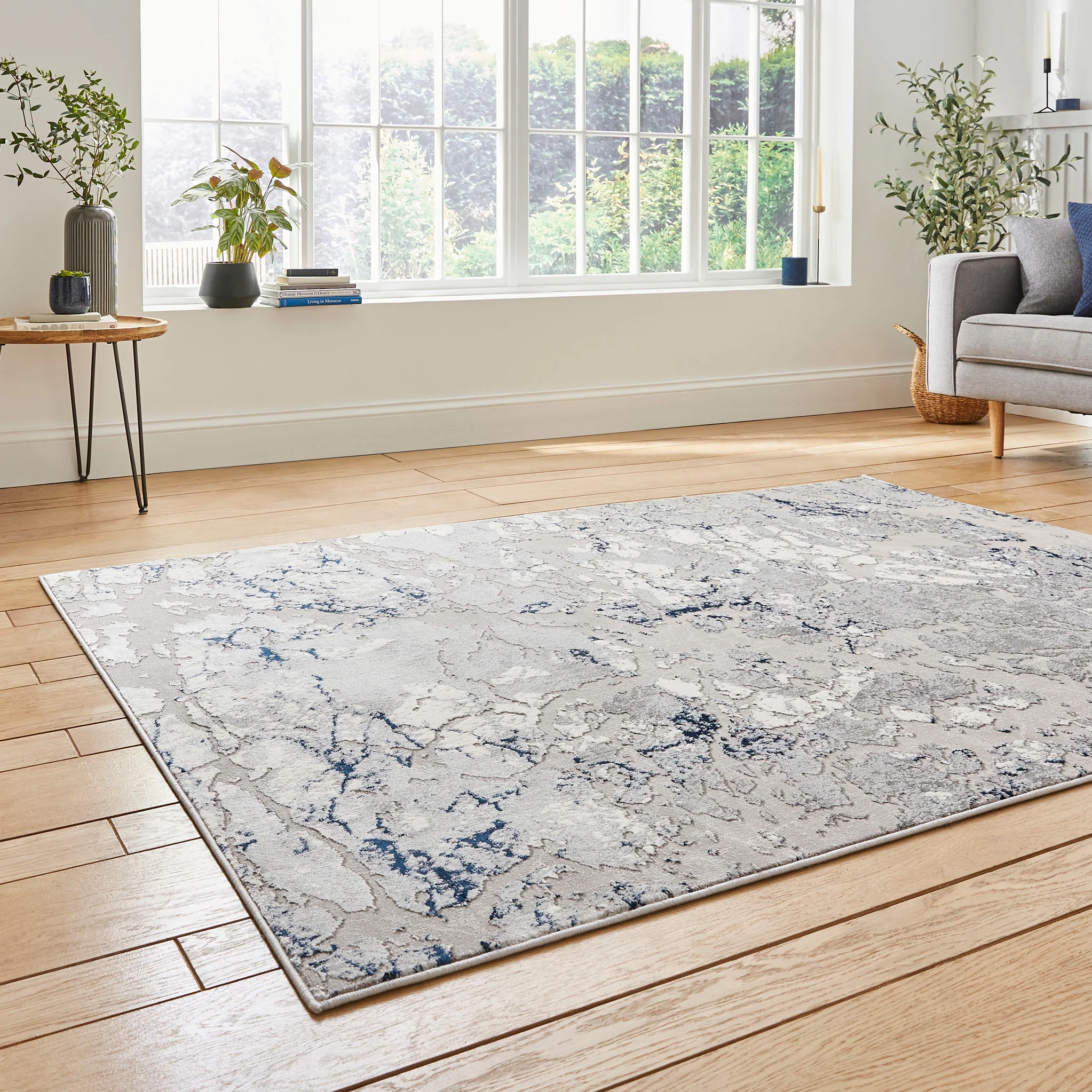 Aldrin Grey Marble Effect Rug - Image 27