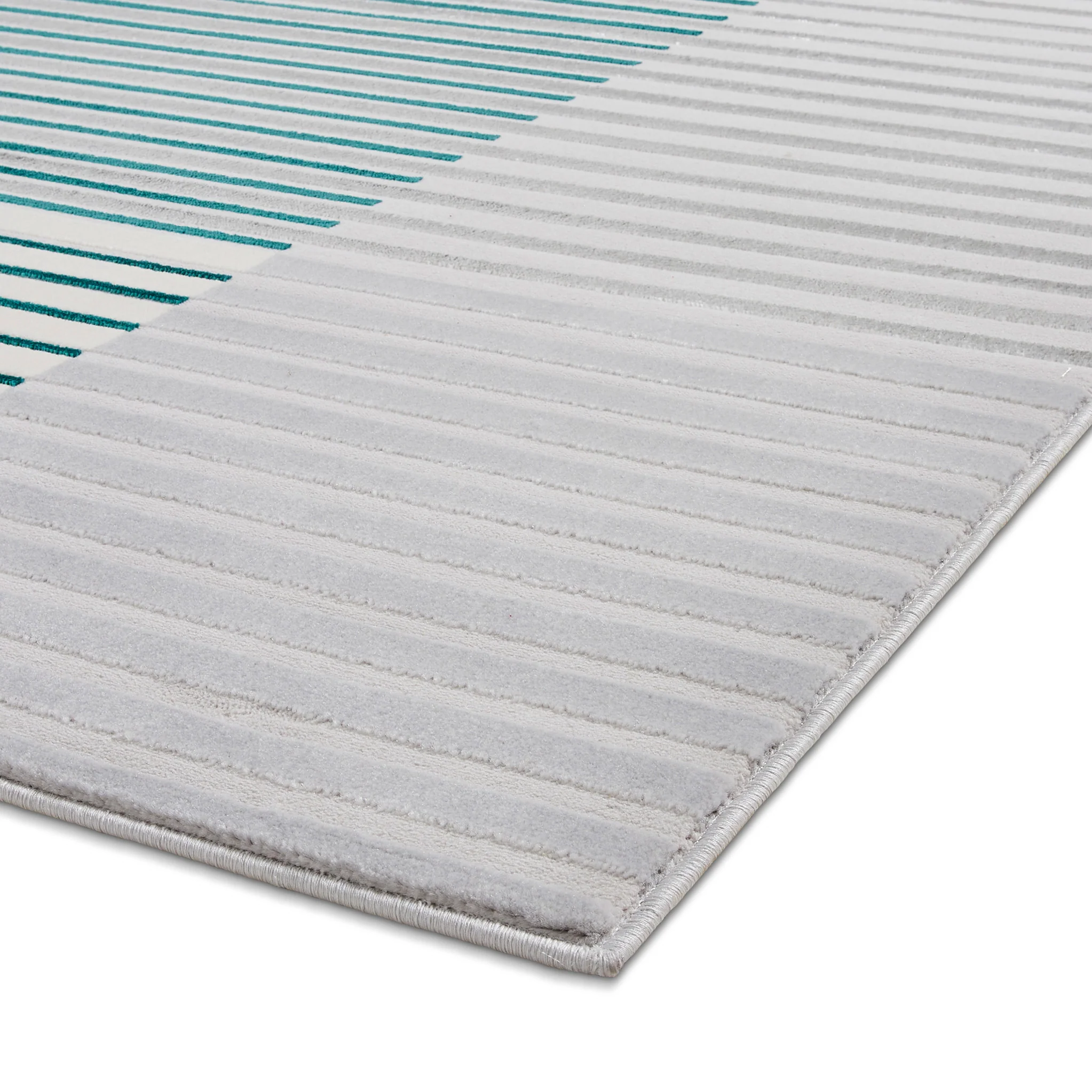 Aldrin Grey Striped Patterned Rug - Image 13
