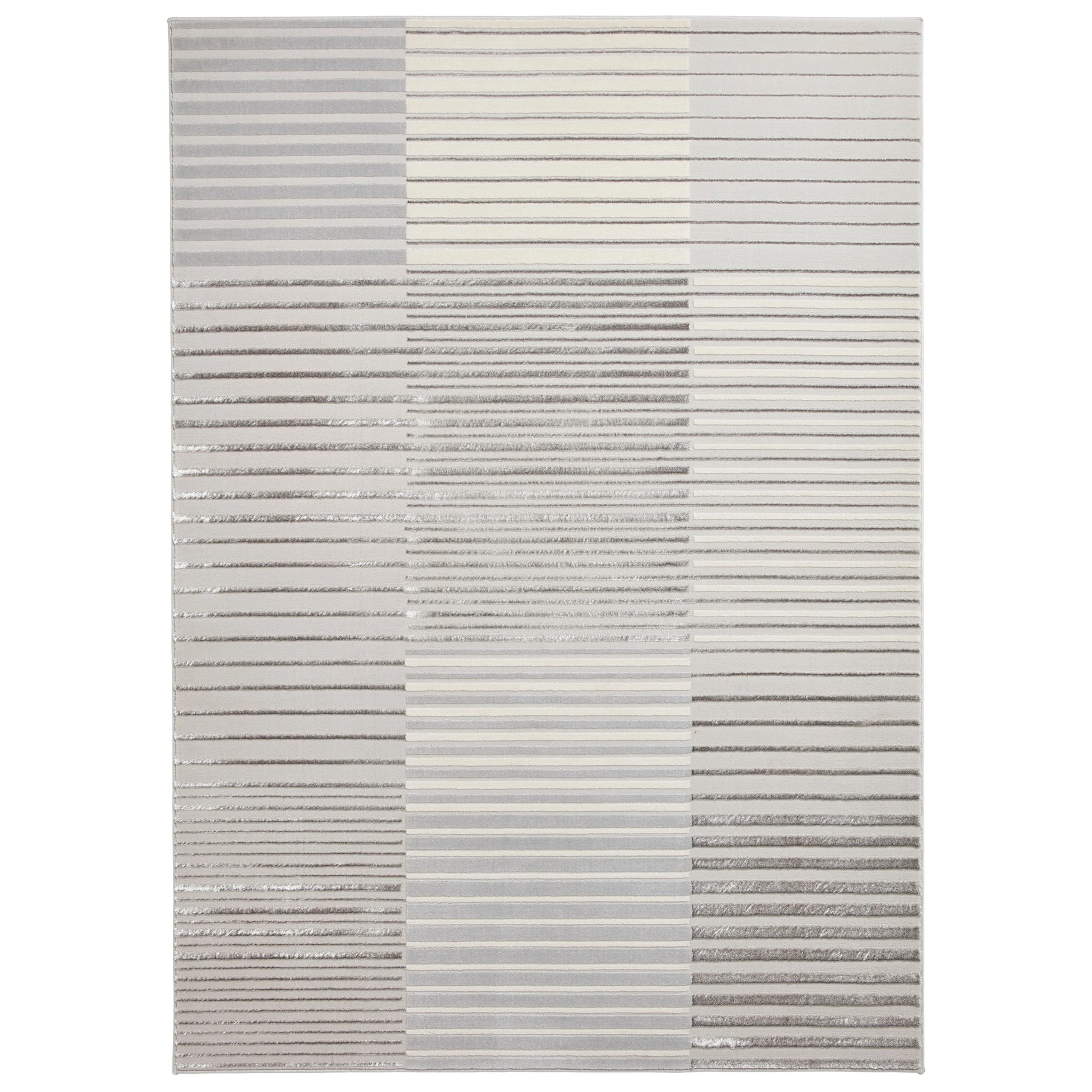 Aldrin Grey Striped Patterned Rug - Image 17