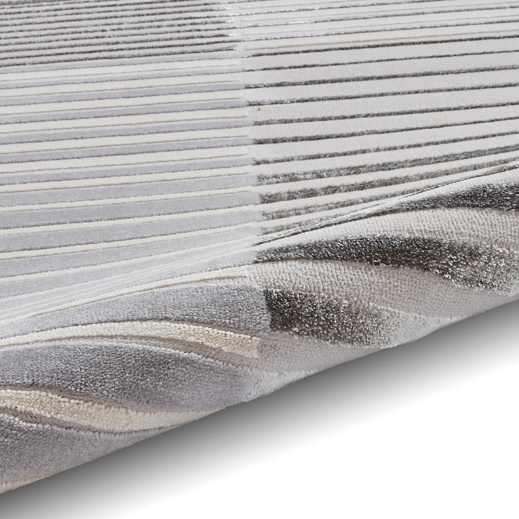 Aldrin Grey Striped Patterned Rug - Image 20