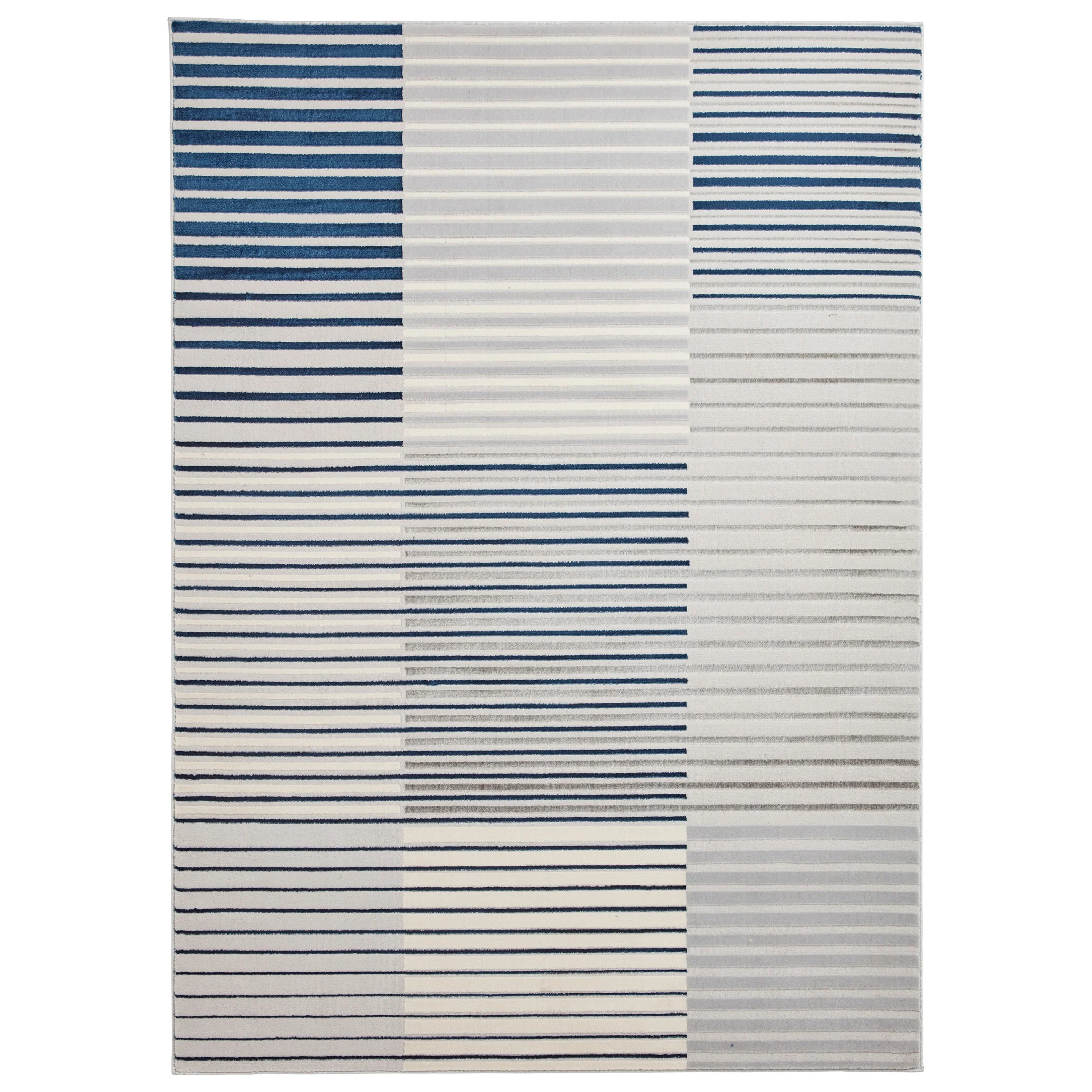 Aldrin Grey Striped Patterned Rug - Image 25