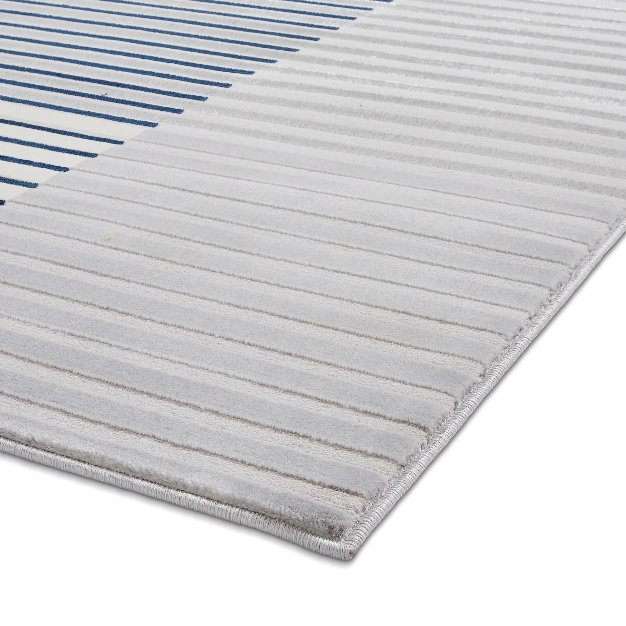 Aldrin Grey Striped Patterned Rug - Image 29